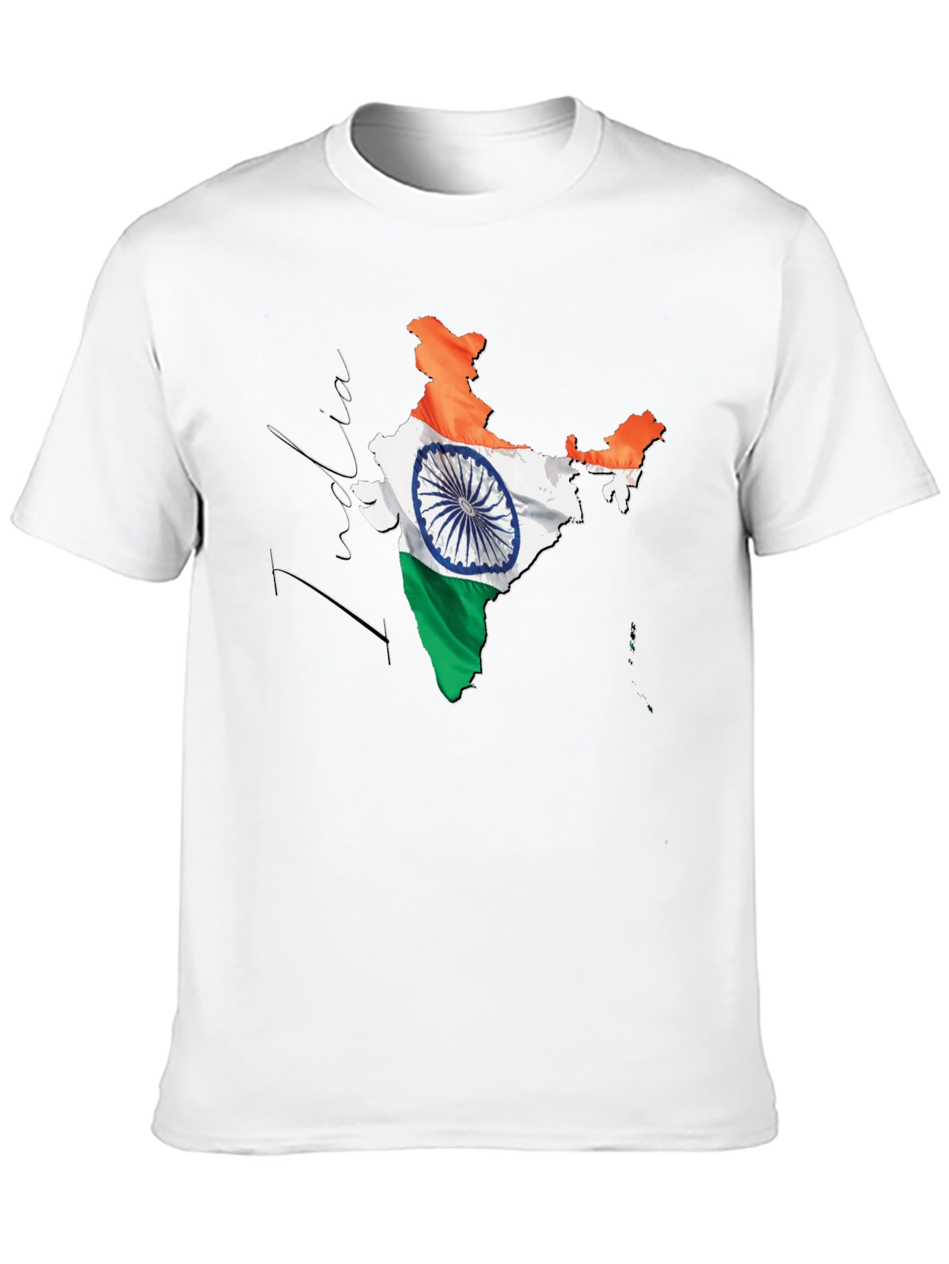 India Flag Map T-Shirt - Patriotic Graphic Tee