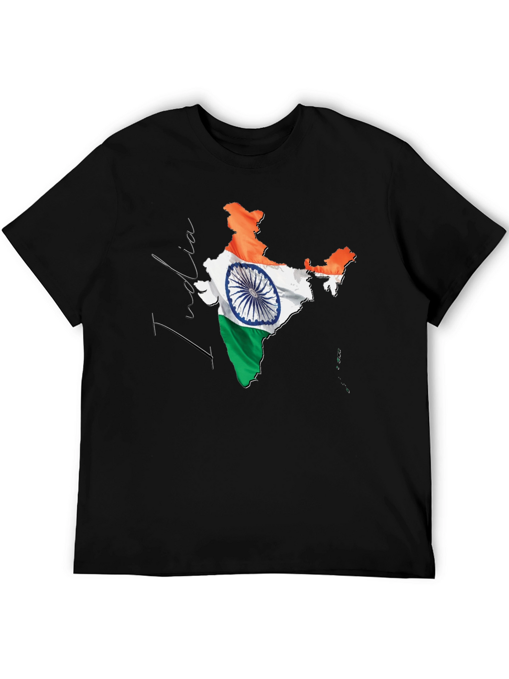 India Flag Map T-Shirt - Patriotic Graphic Tee