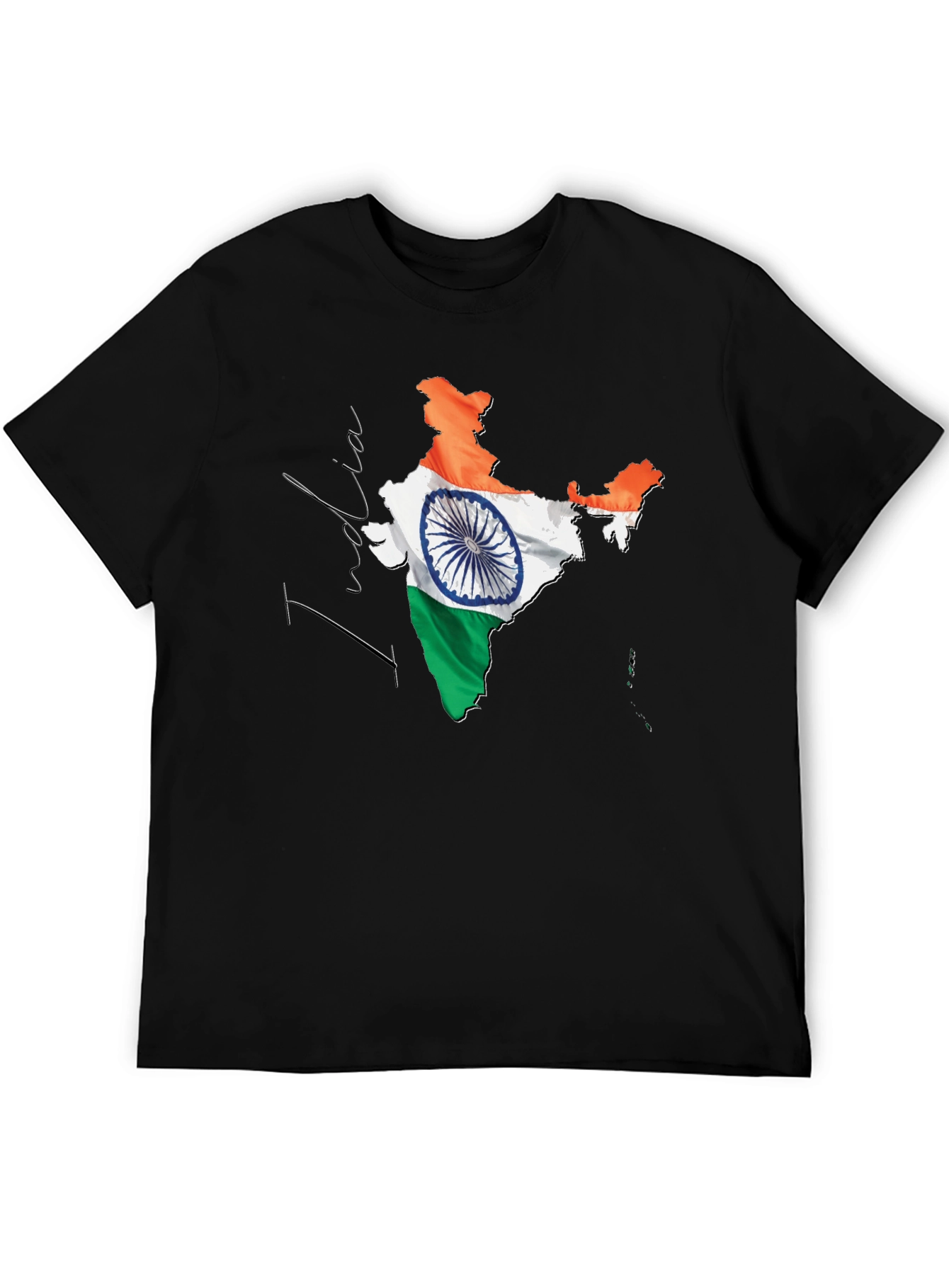 India Flag Map T-Shirt - Patriotic Graphic Tee