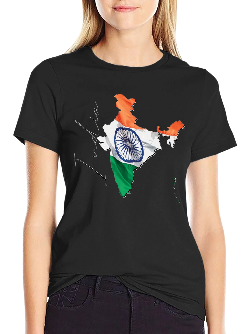 India Flag Map T-Shirt - Patriotic Graphic Tee