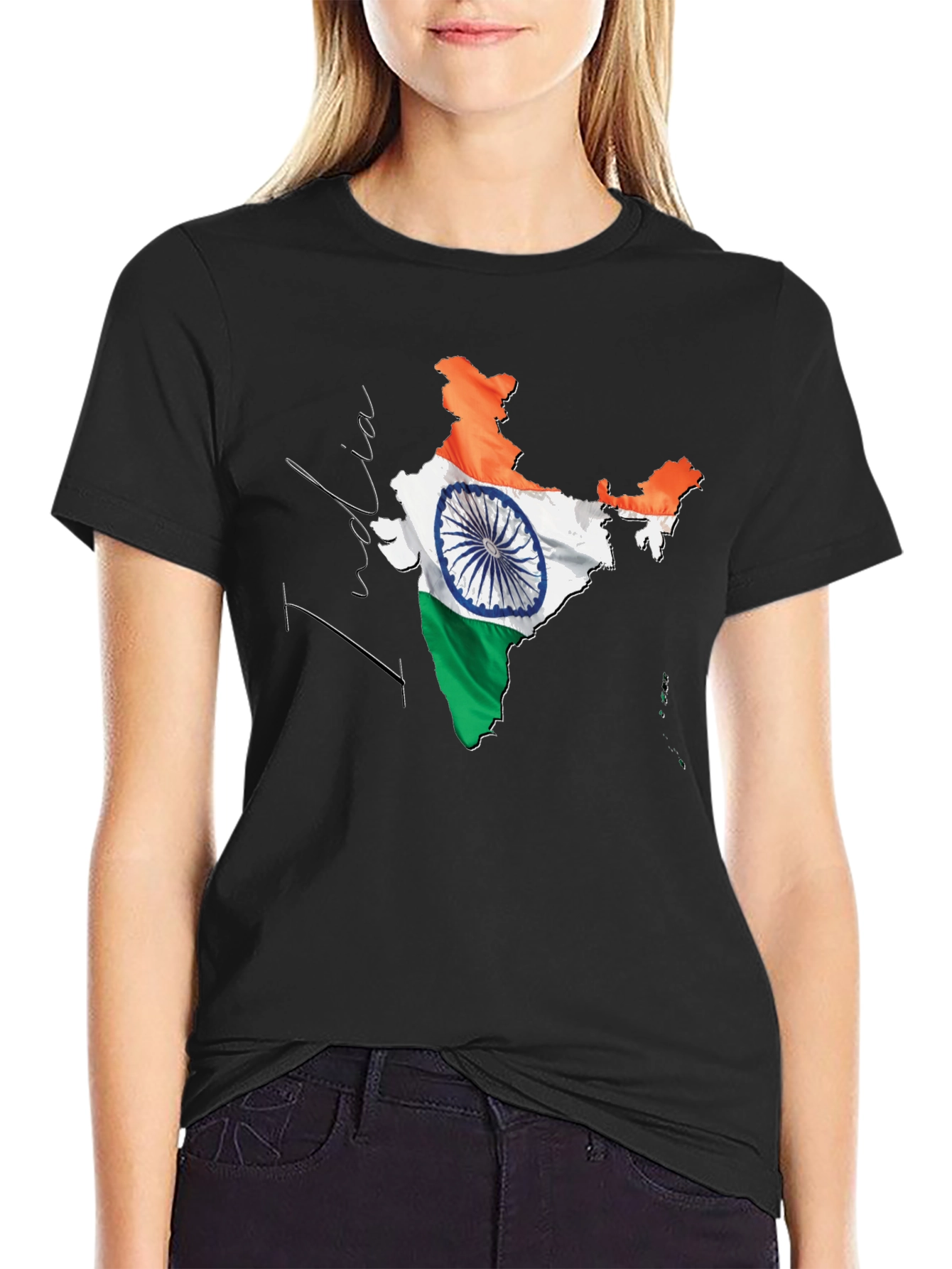 India Flag Map T-Shirt - Patriotic Graphic Tee