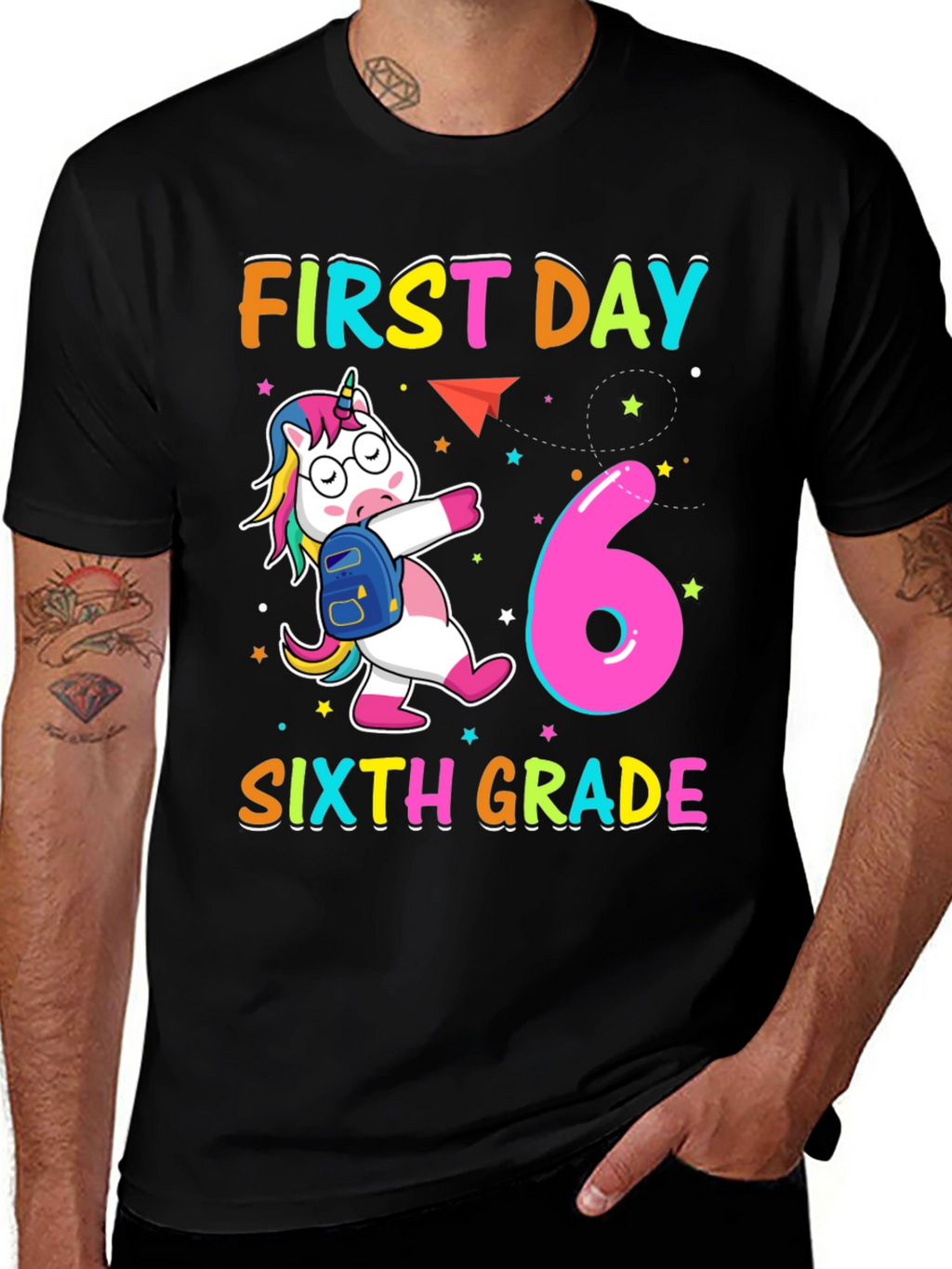 First Day Sixth Grade Unicorn T-Shirt
