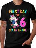 First Day Sixth Grade Unicorn T-Shirt