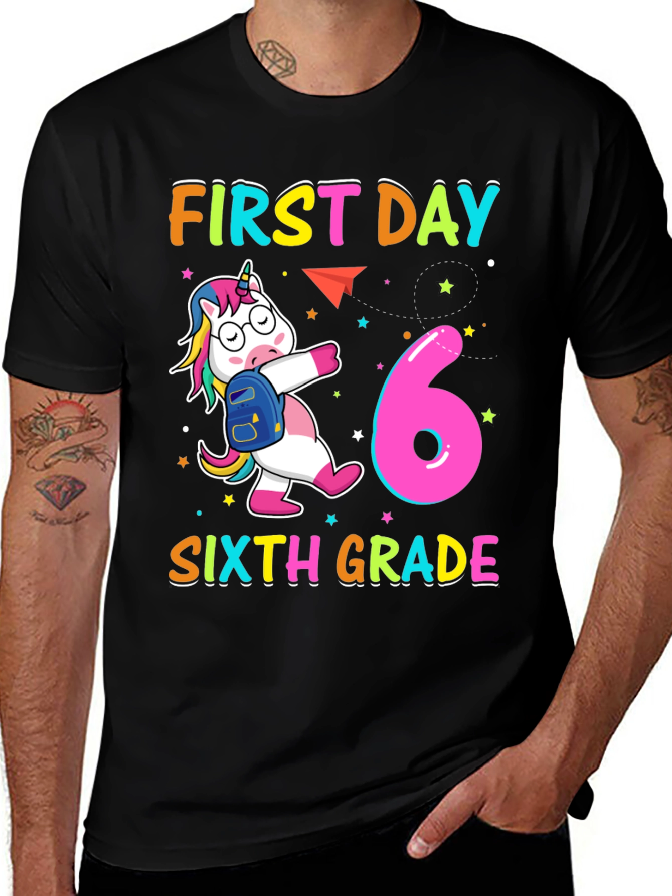 First Day Sixth Grade Unicorn T-Shirt