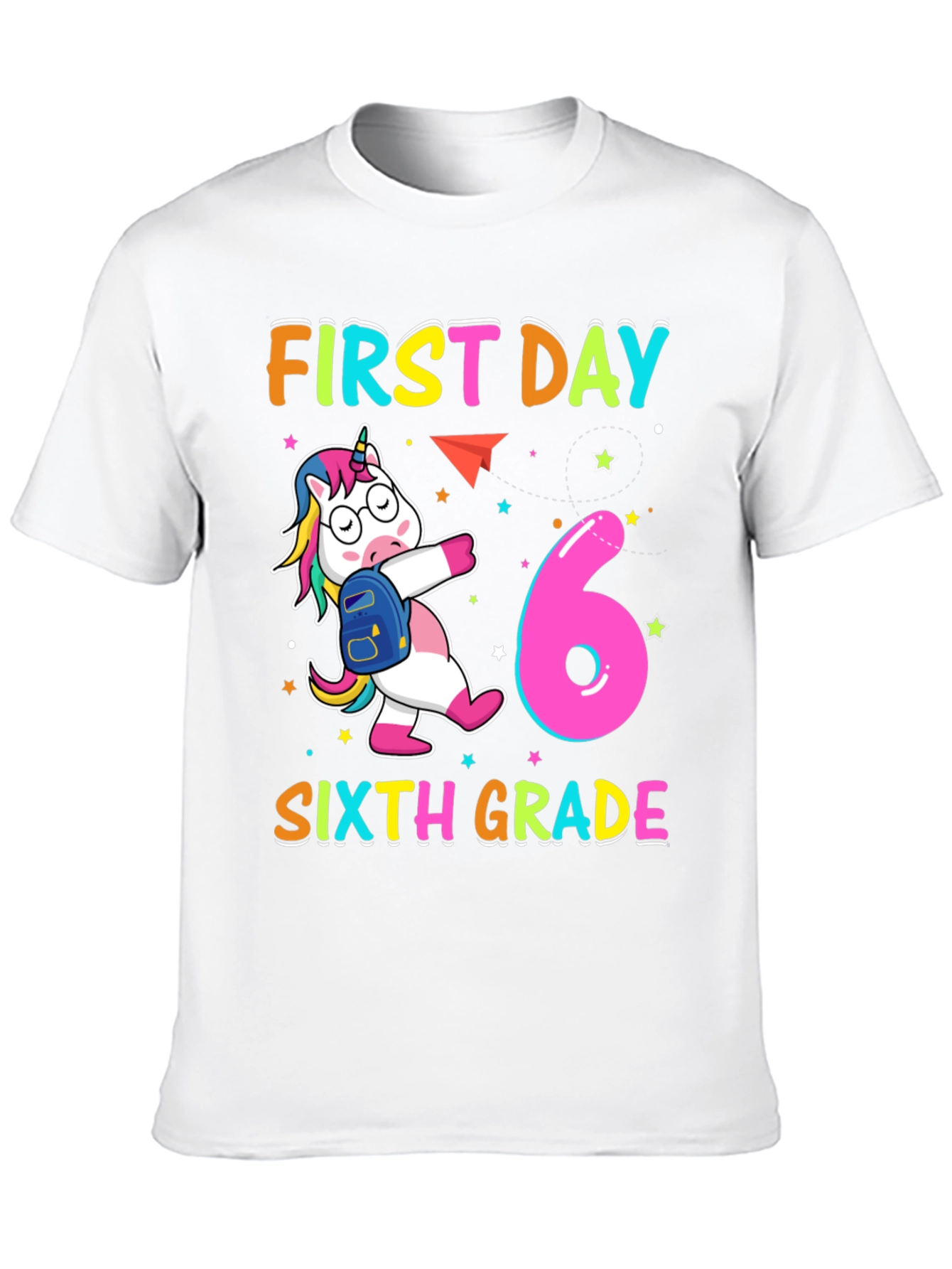 First Day Sixth Grade Unicorn T-Shirt