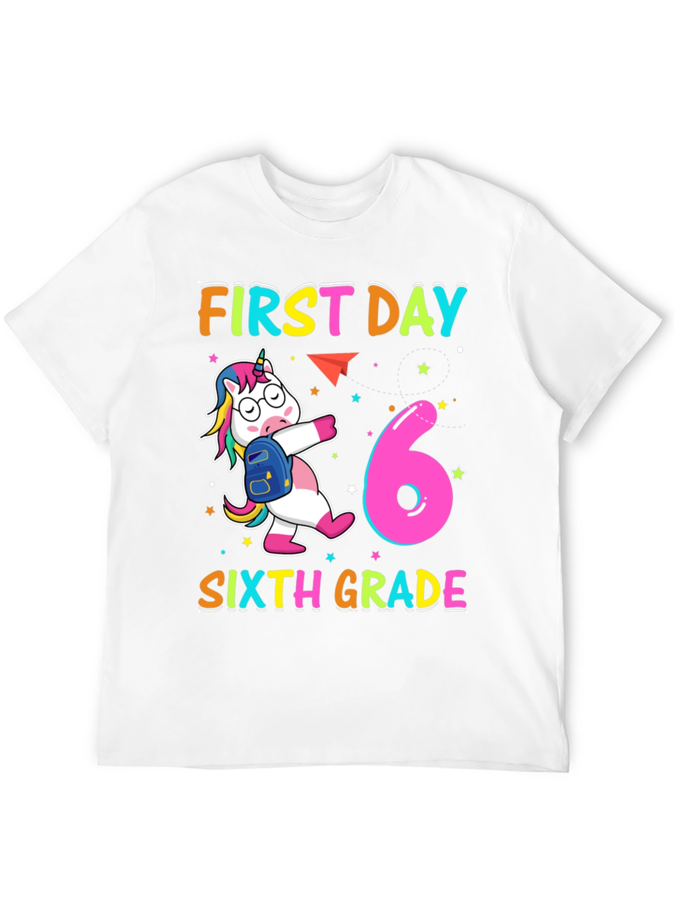 First Day Sixth Grade Unicorn T-Shirt