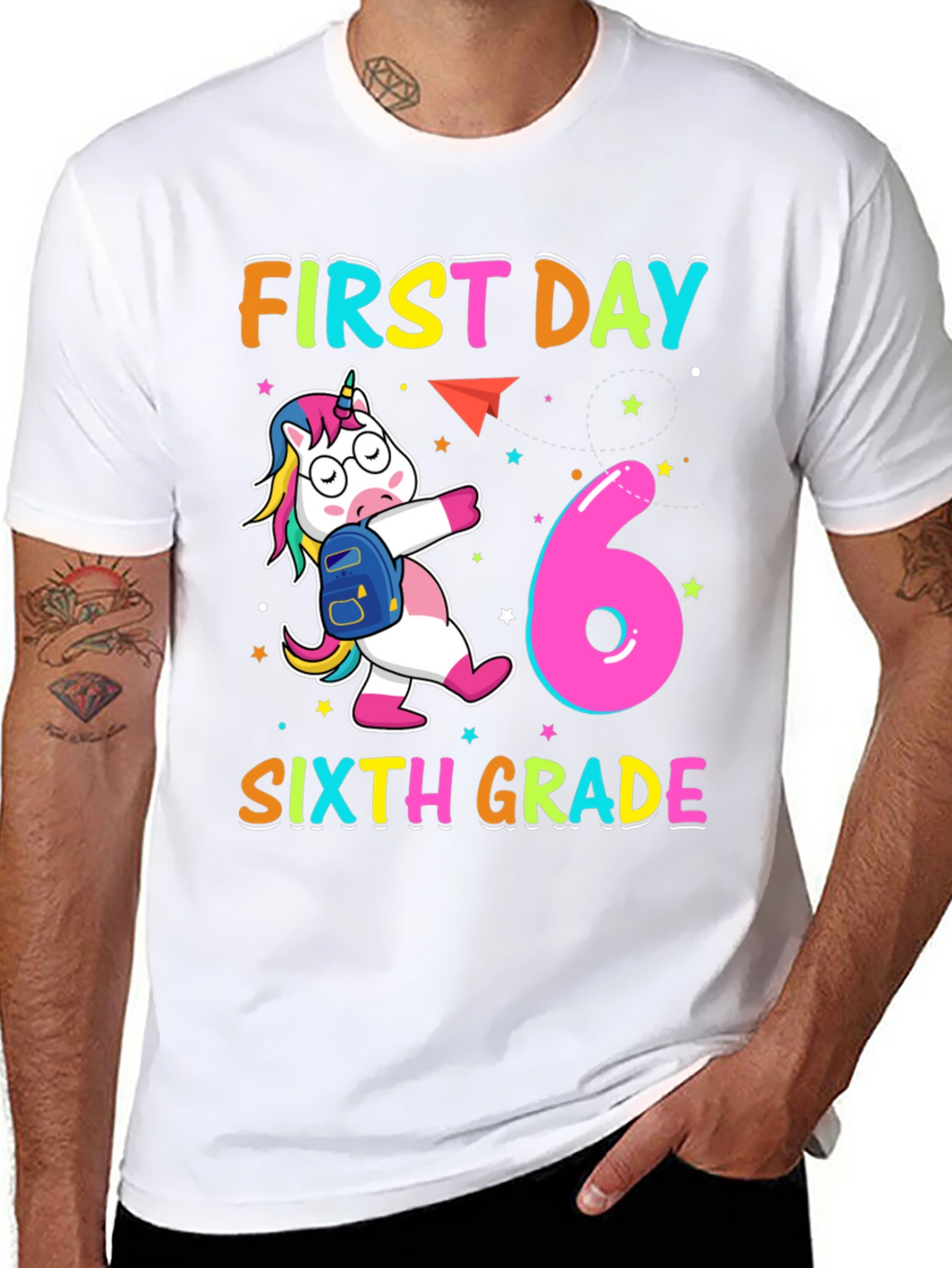 First Day Sixth Grade Unicorn T-Shirt