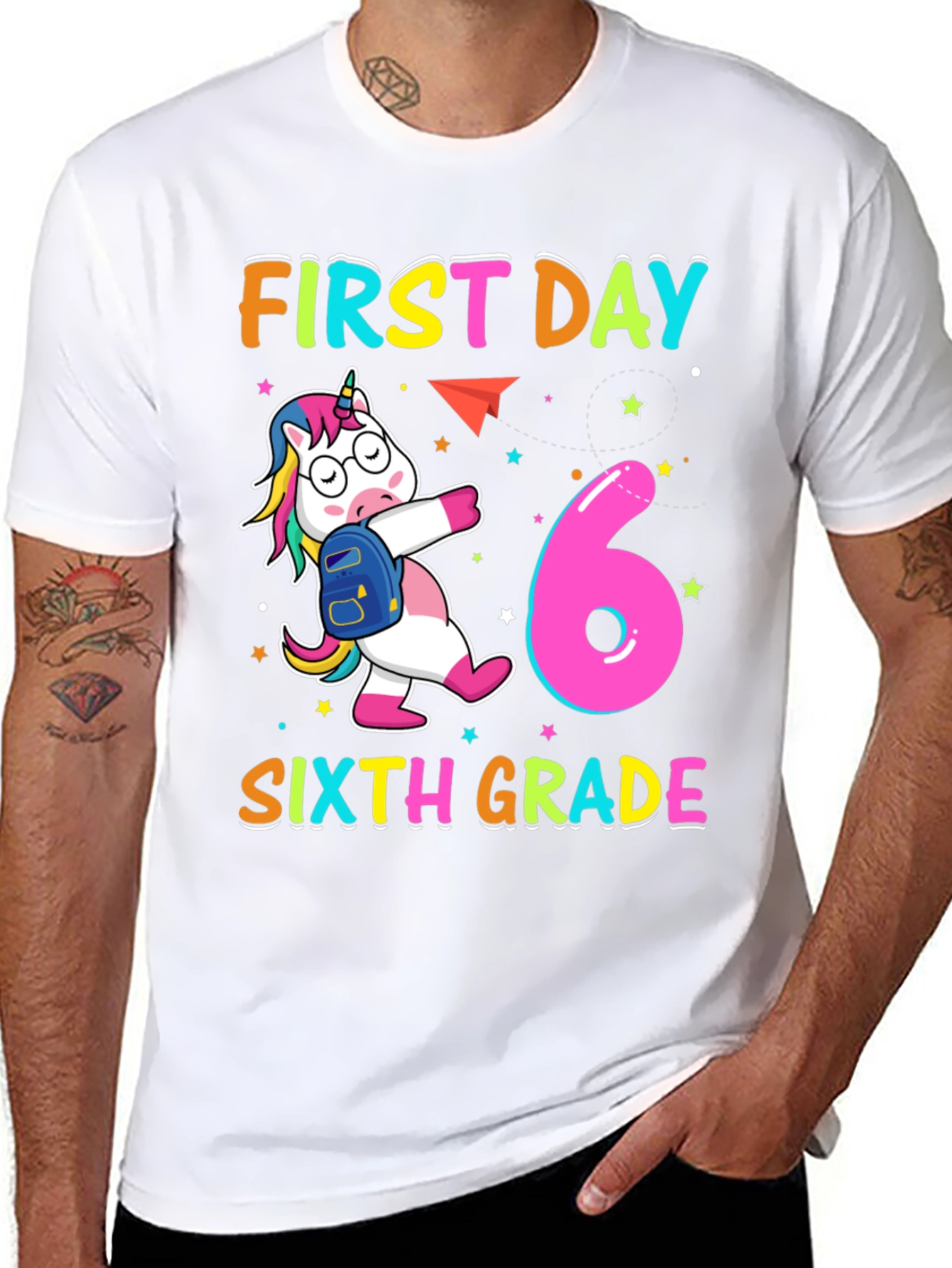 First Day Sixth Grade Unicorn T-Shirt