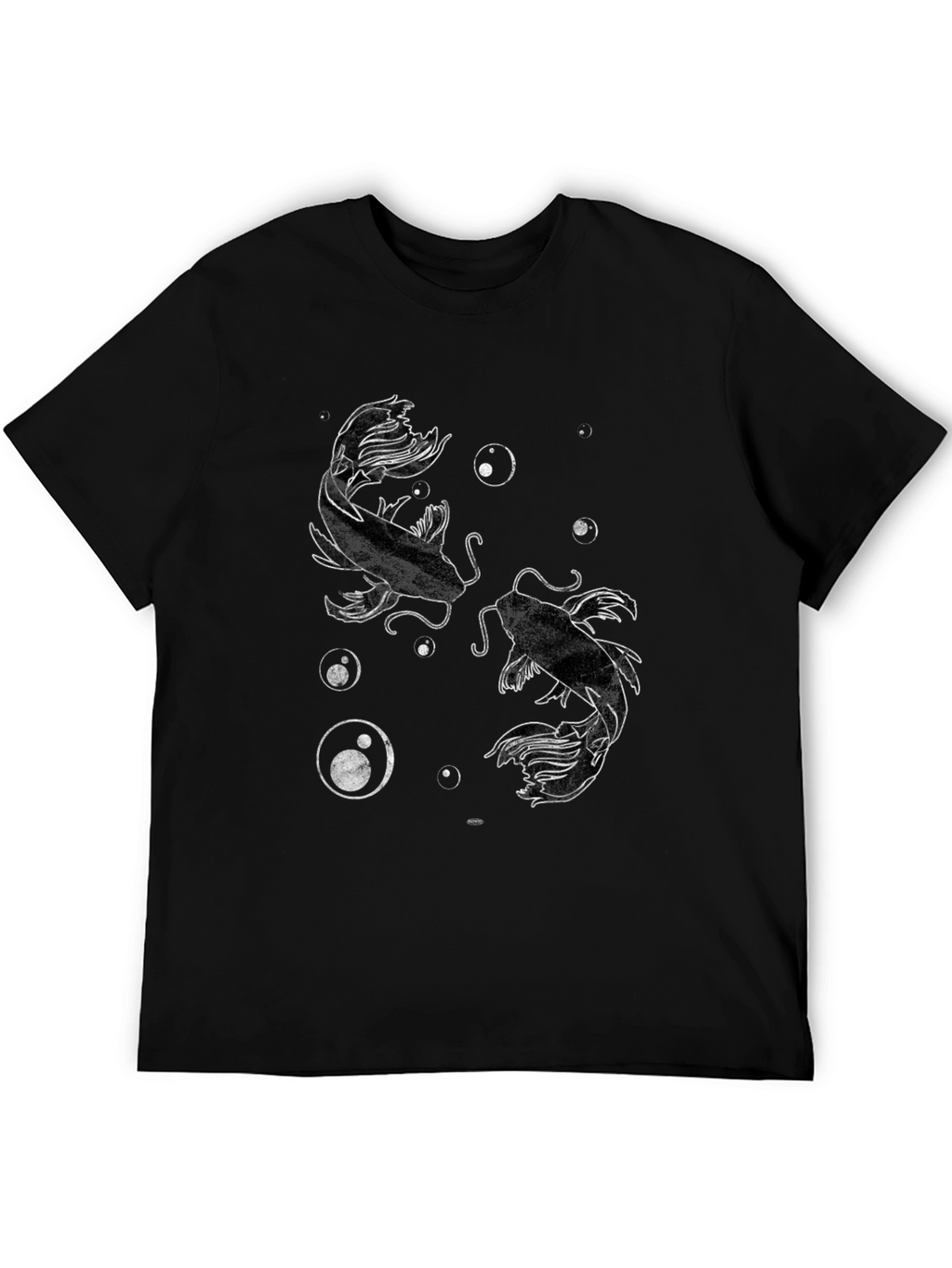 Koi Fish Graphic Black T-Shirt