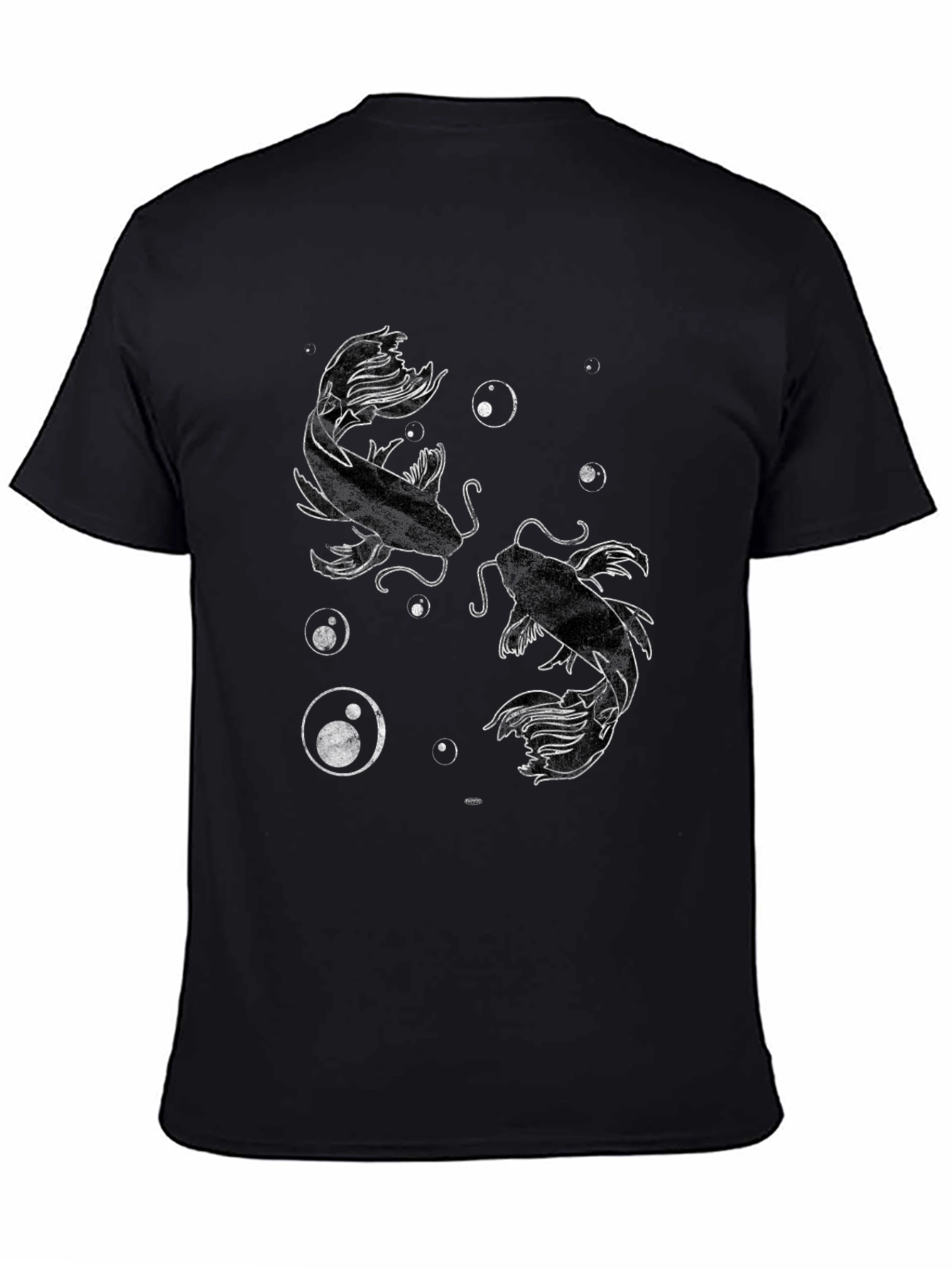 Koi Fish Graphic Black T-Shirt