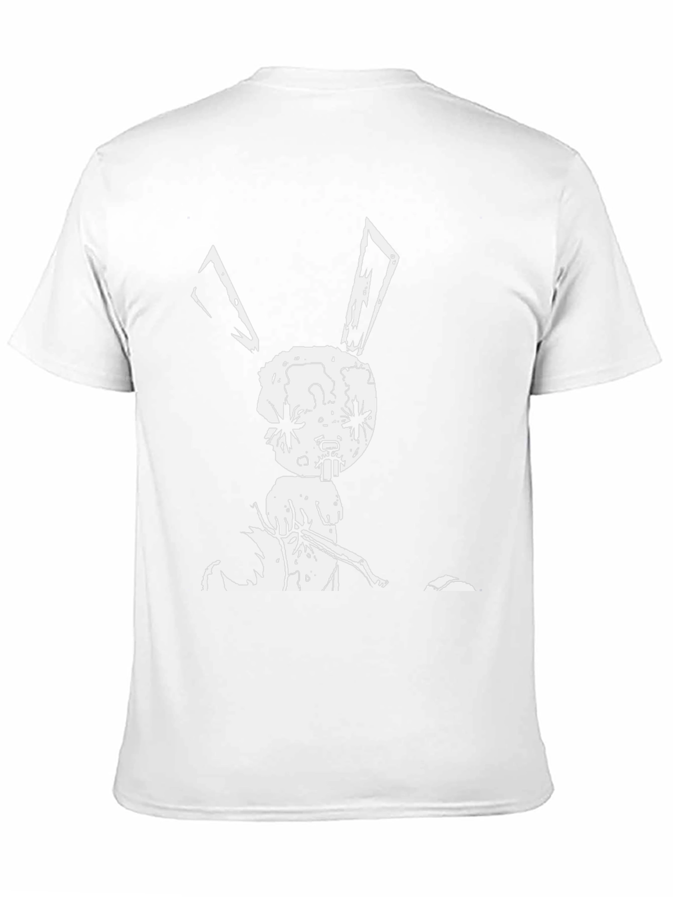 Creepy Bunny Graphic Tee - Black
