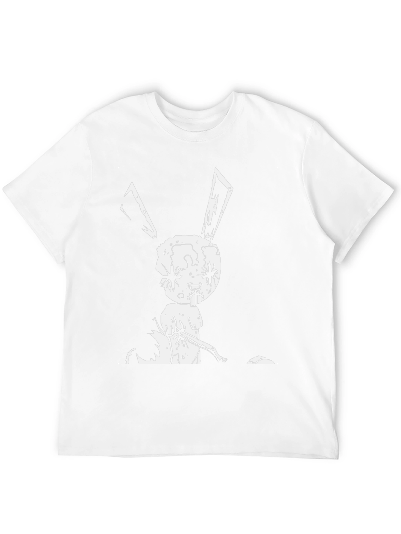 Creepy Bunny Graphic Tee - Black