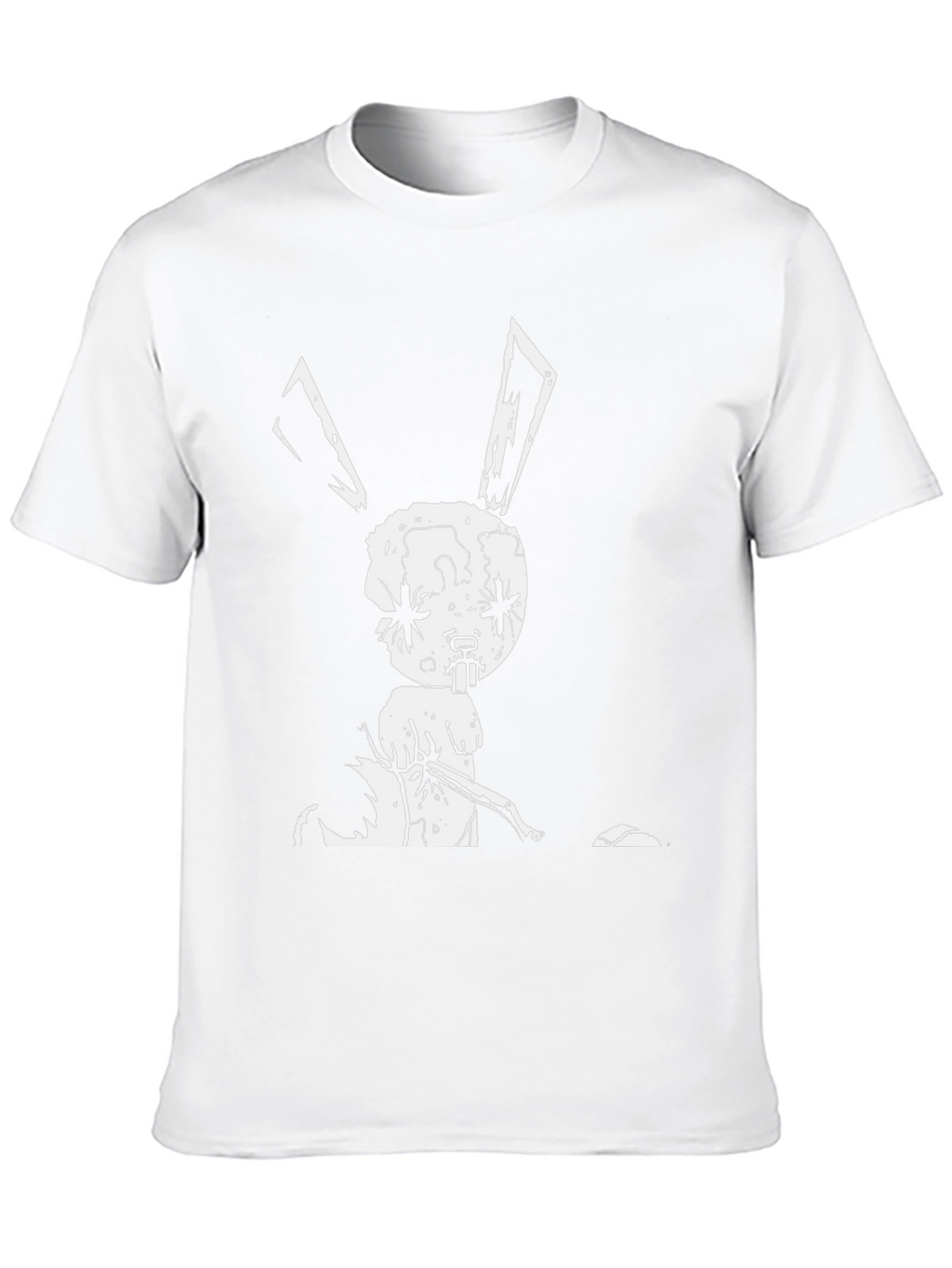 Creepy Bunny Graphic Tee - Black
