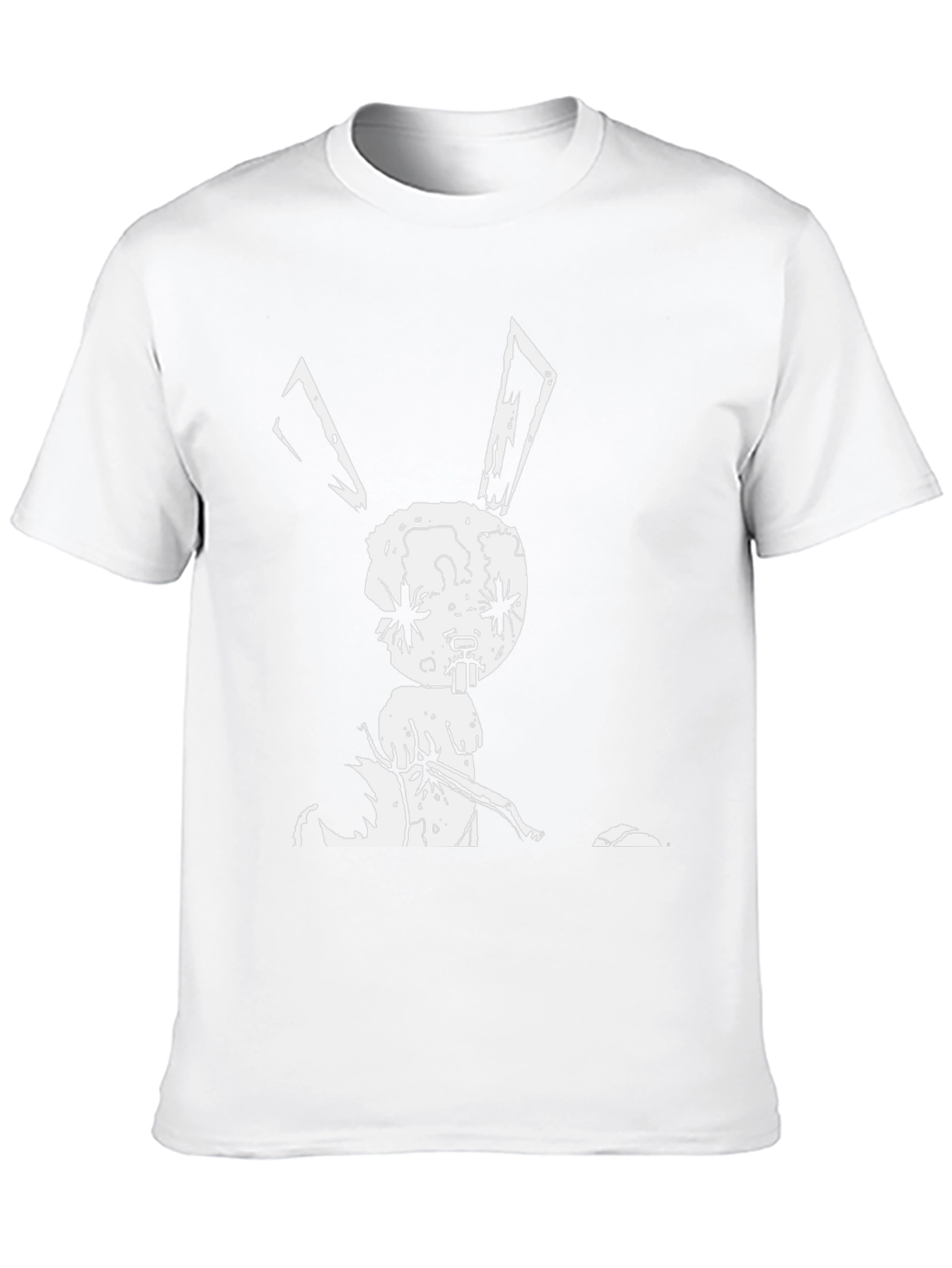 Creepy Bunny Graphic Tee - Black