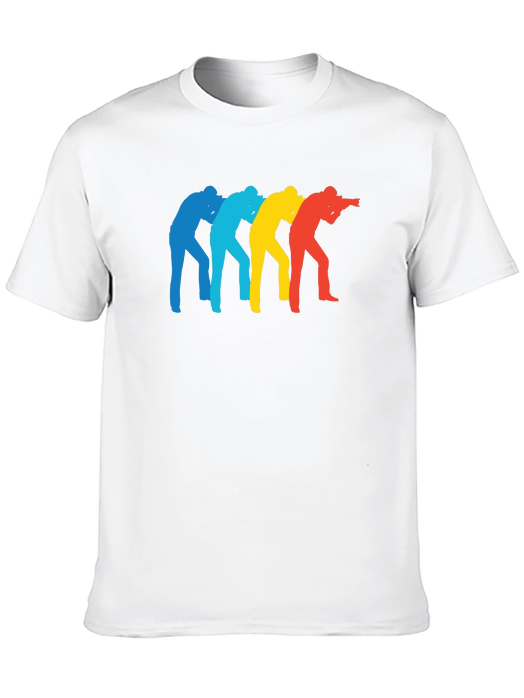 Retro Photographer Silhouette Black T-Shirt