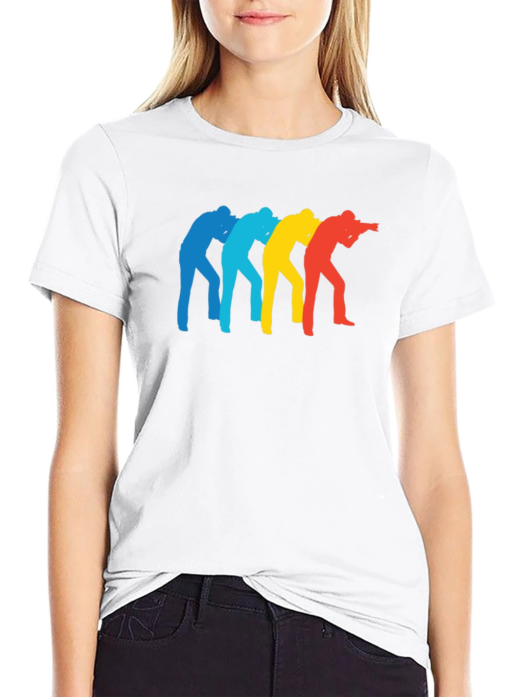 Retro Photographer Silhouette Black T-Shirt