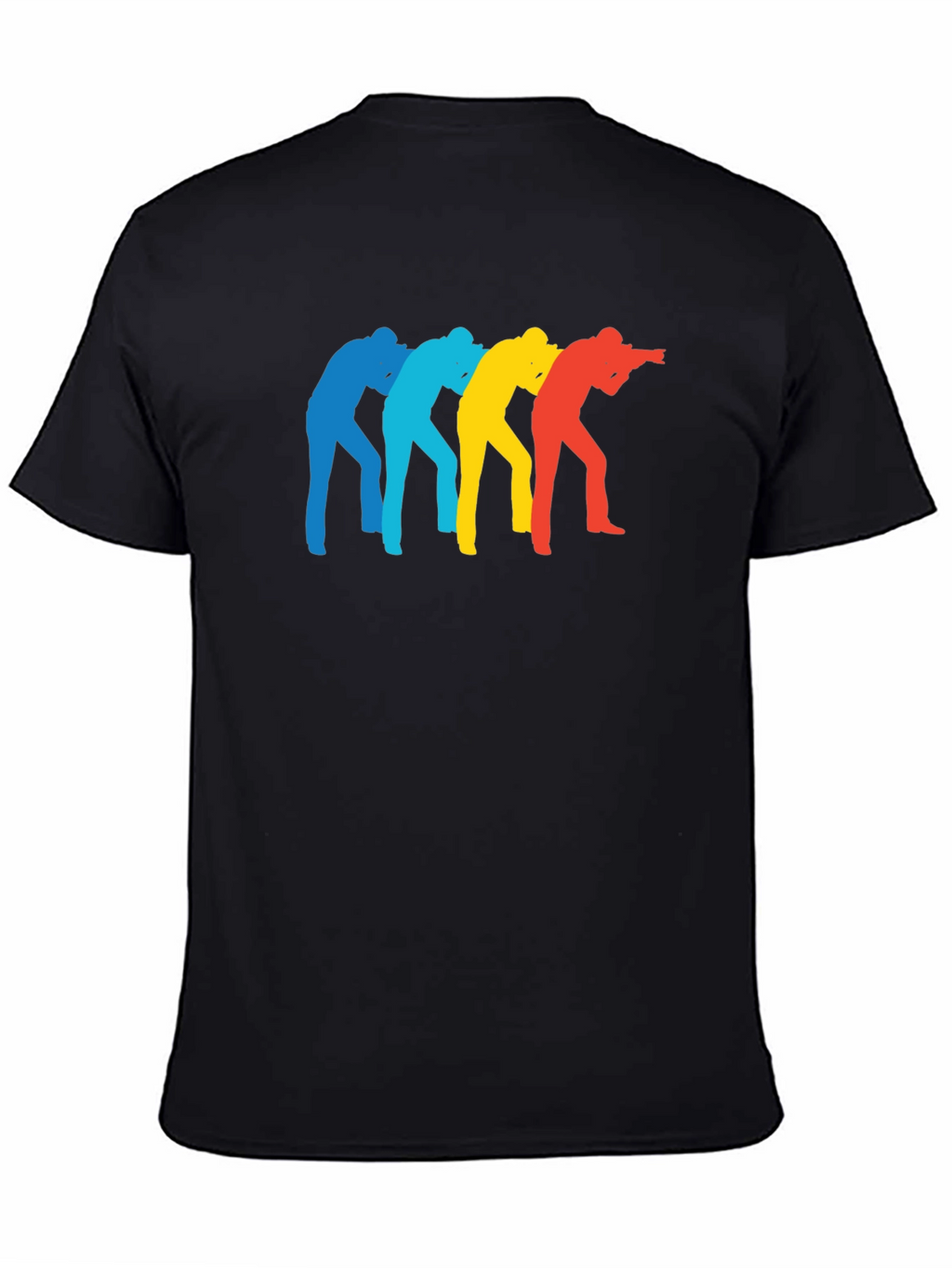 Retro Photographer Silhouette Black T-Shirt
