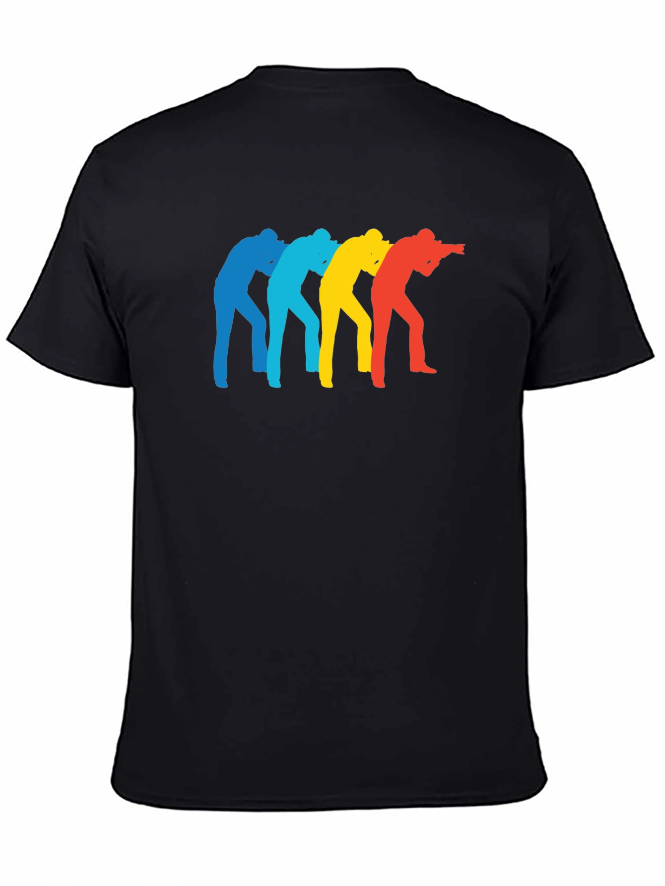 Retro Photographer Silhouette Black T-Shirt