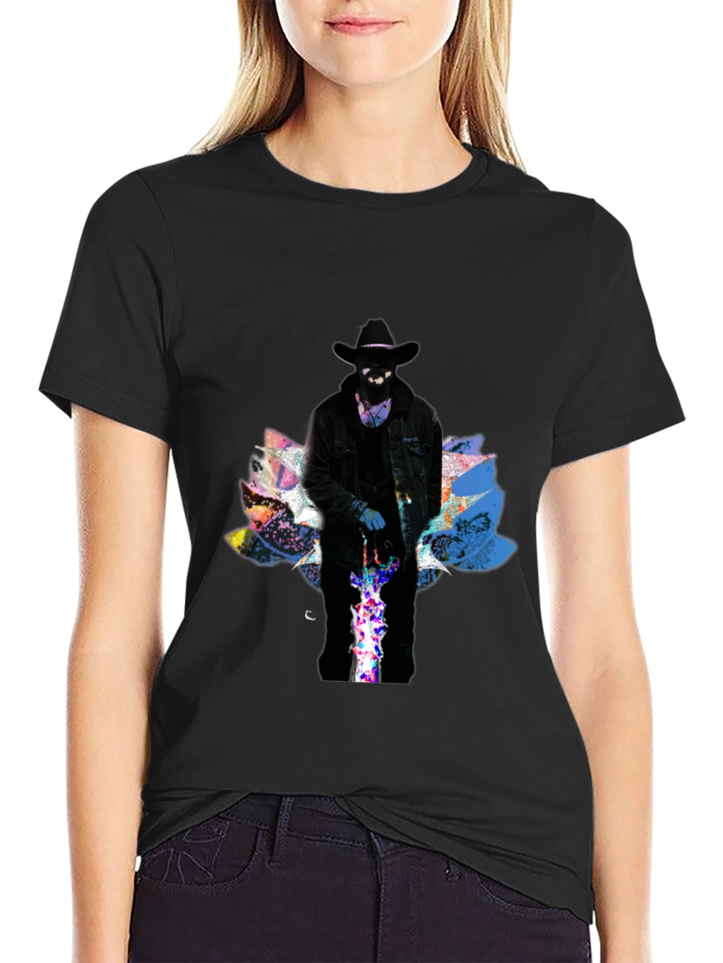 Mystic Cowboy Graphic Tee - Black