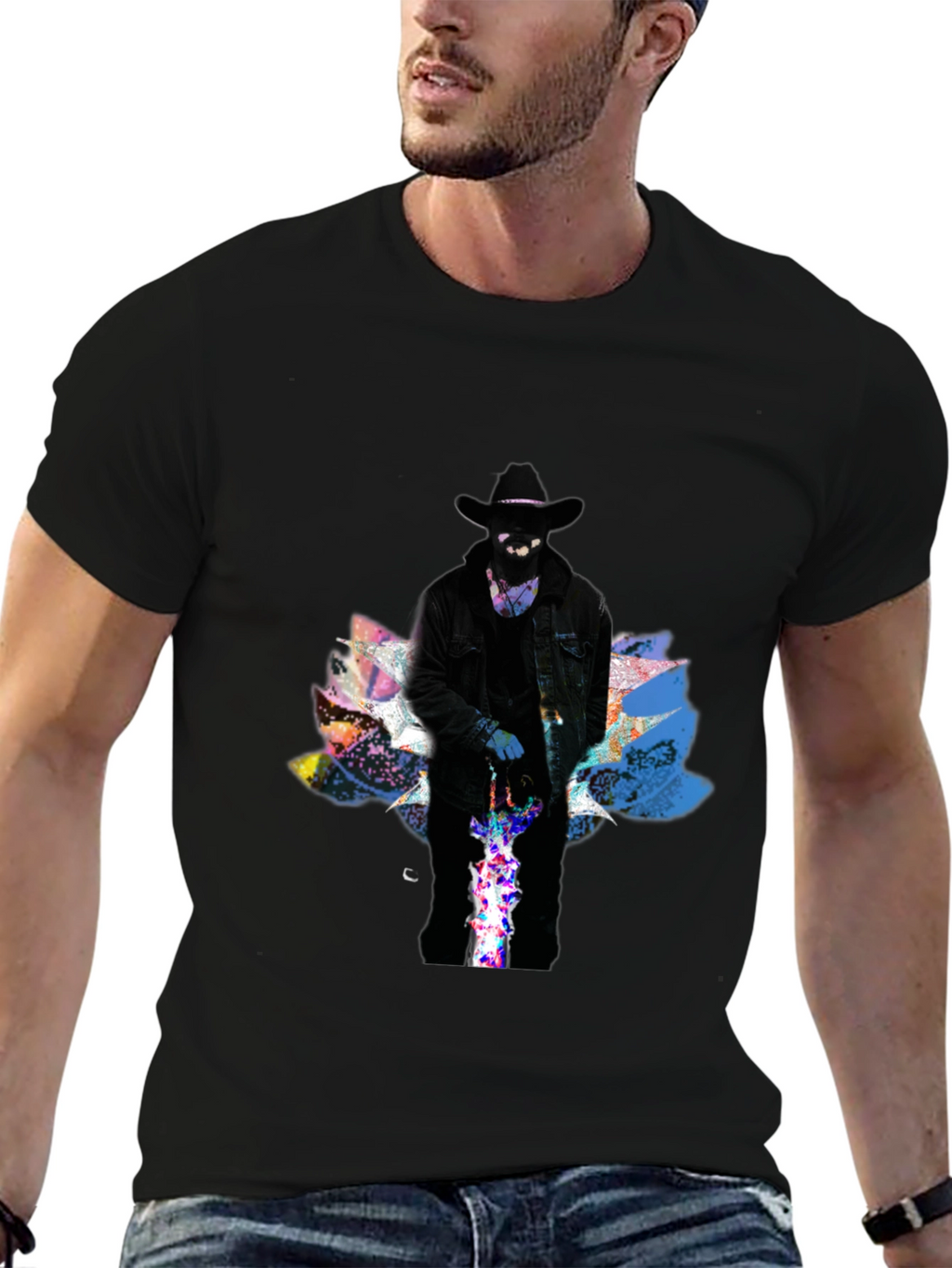 Mystic Cowboy Graphic Tee - Black