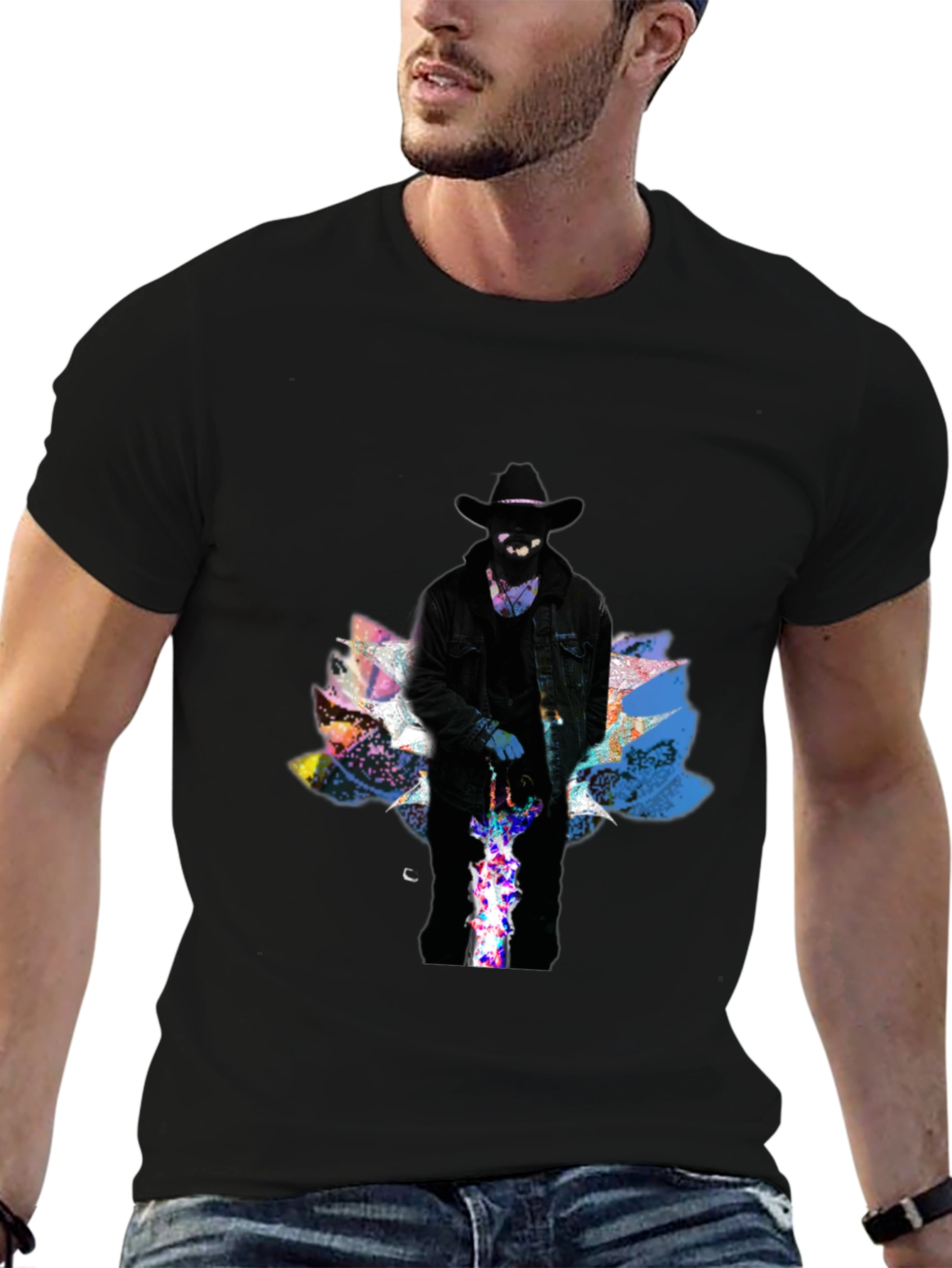 Mystic Cowboy Graphic Tee - Black