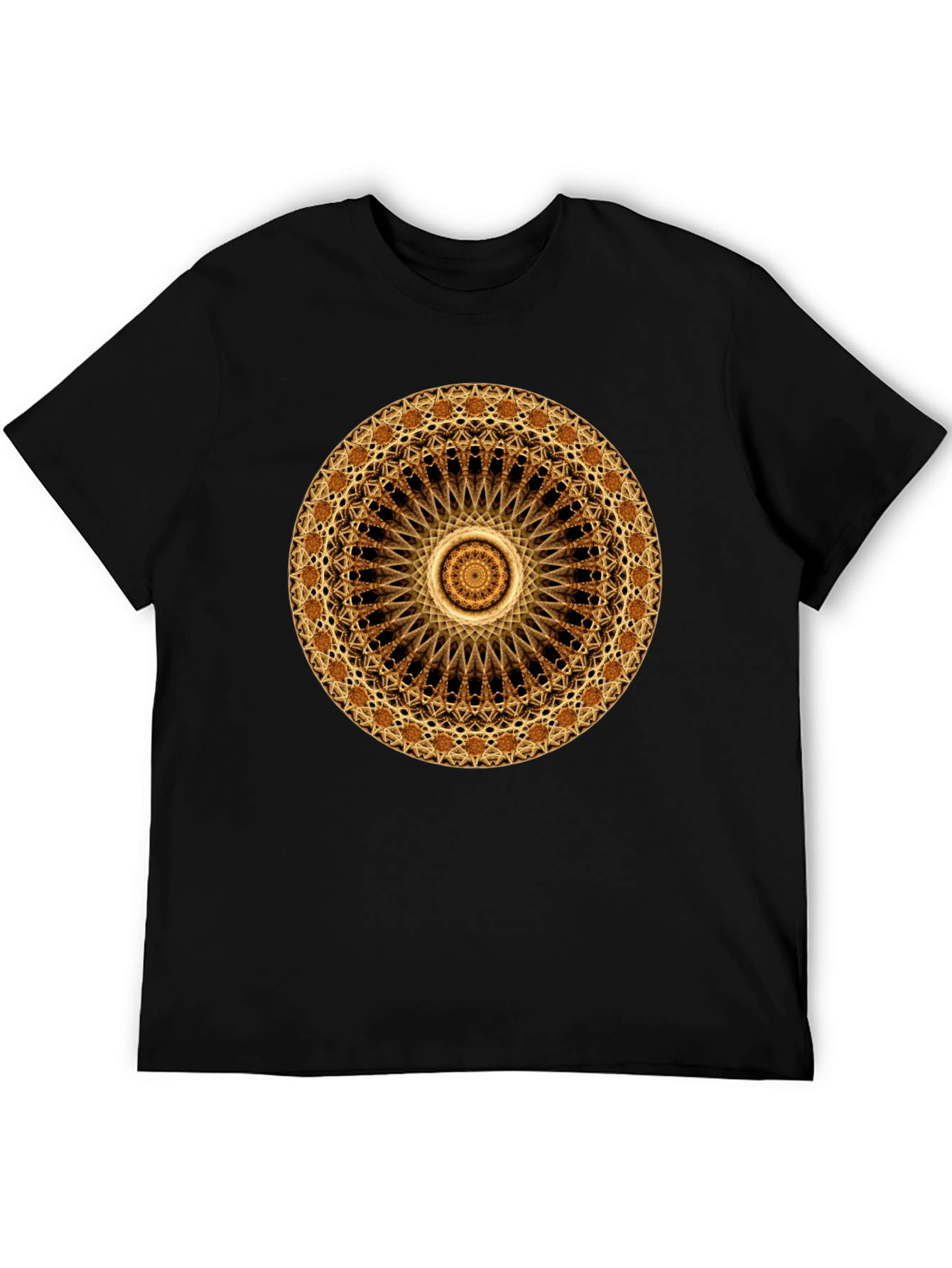 Mandala Graphic Print Black T-Shirt