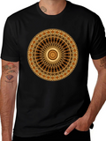 Mandala Graphic Print Black T-Shirt