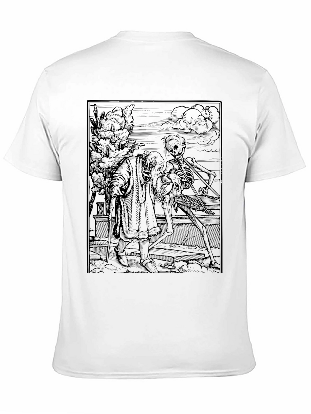 Grim Reaper Print Black T-Shirt