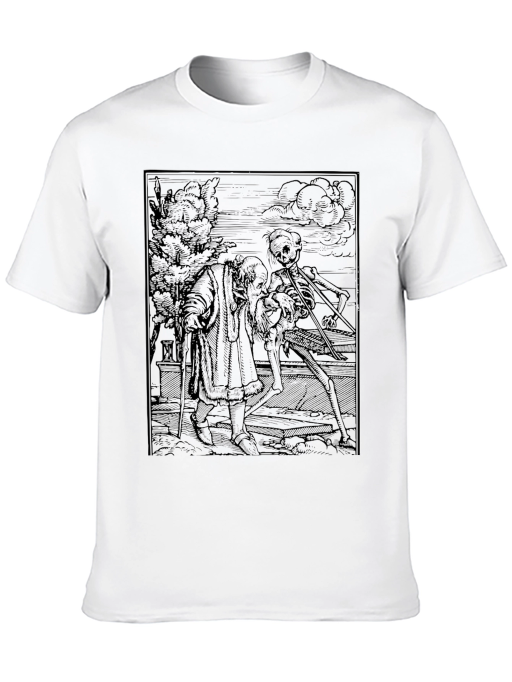 Grim Reaper Print Black T-Shirt