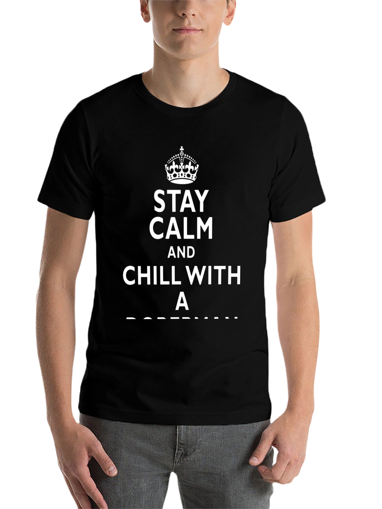 Stay Calm Doberman T-Shirt - Relax & Chill