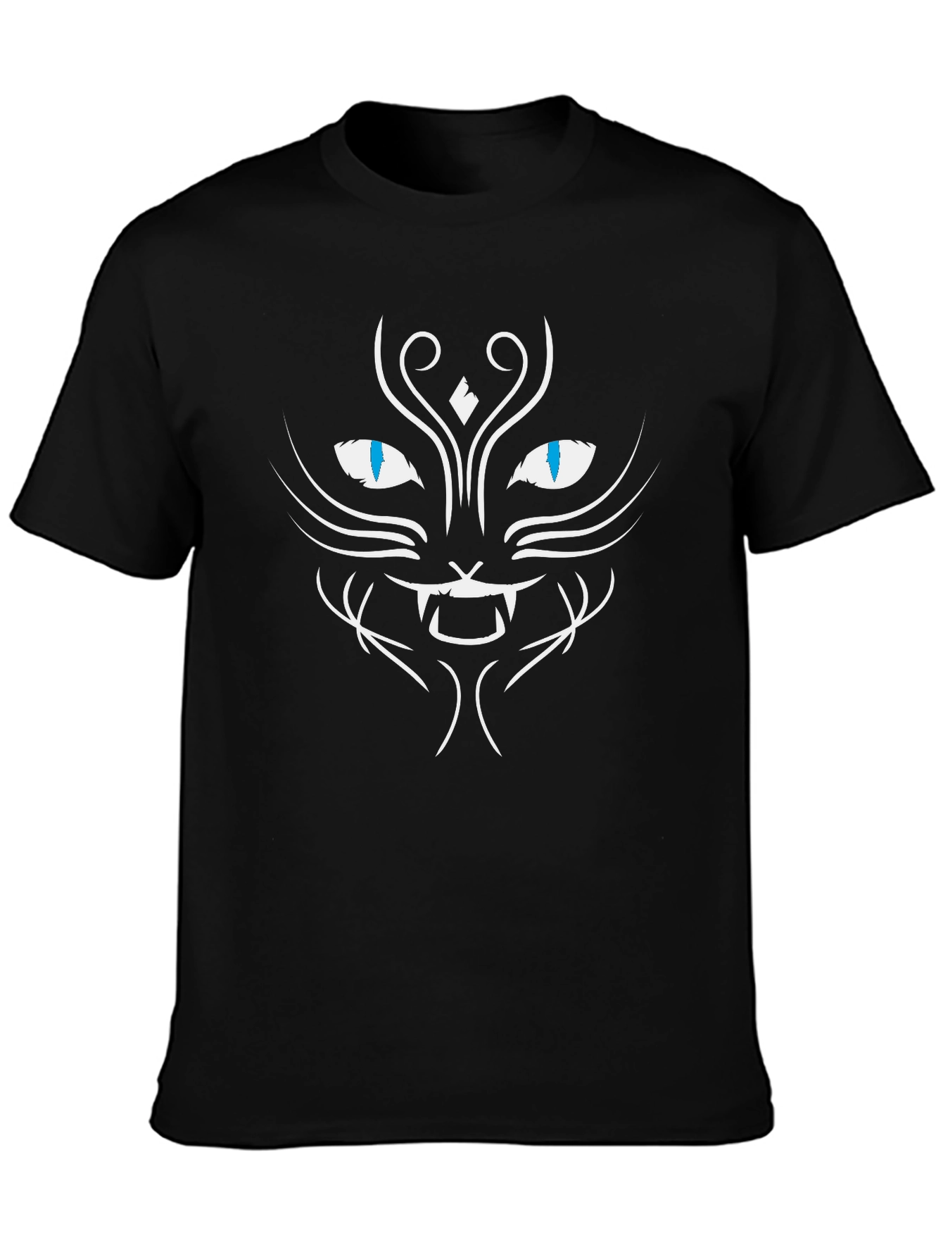 Black Cat Face Graphic Tee