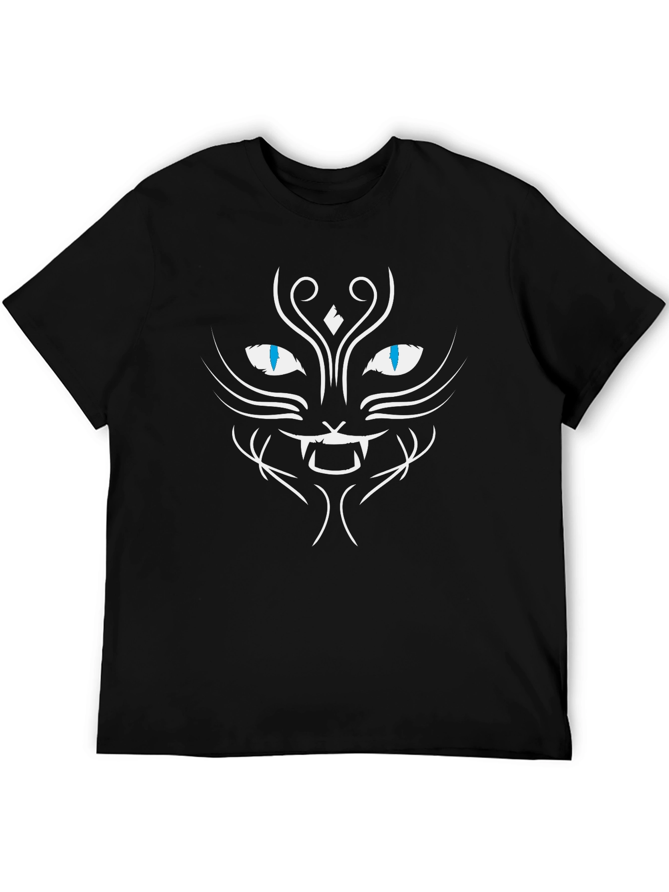 Black Cat Face Graphic Tee