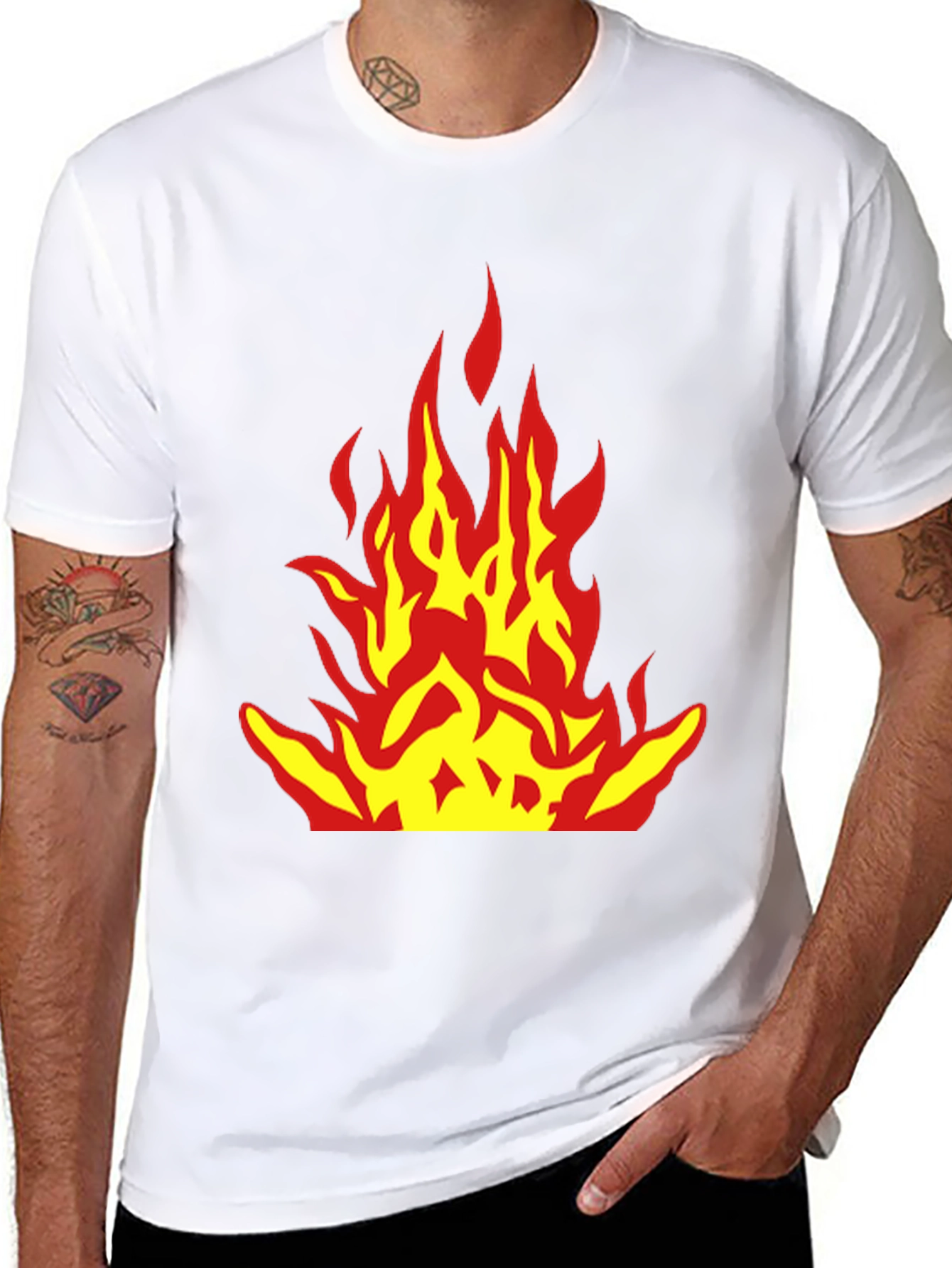 Flame Graphic Black T-Shirt - Bold Design