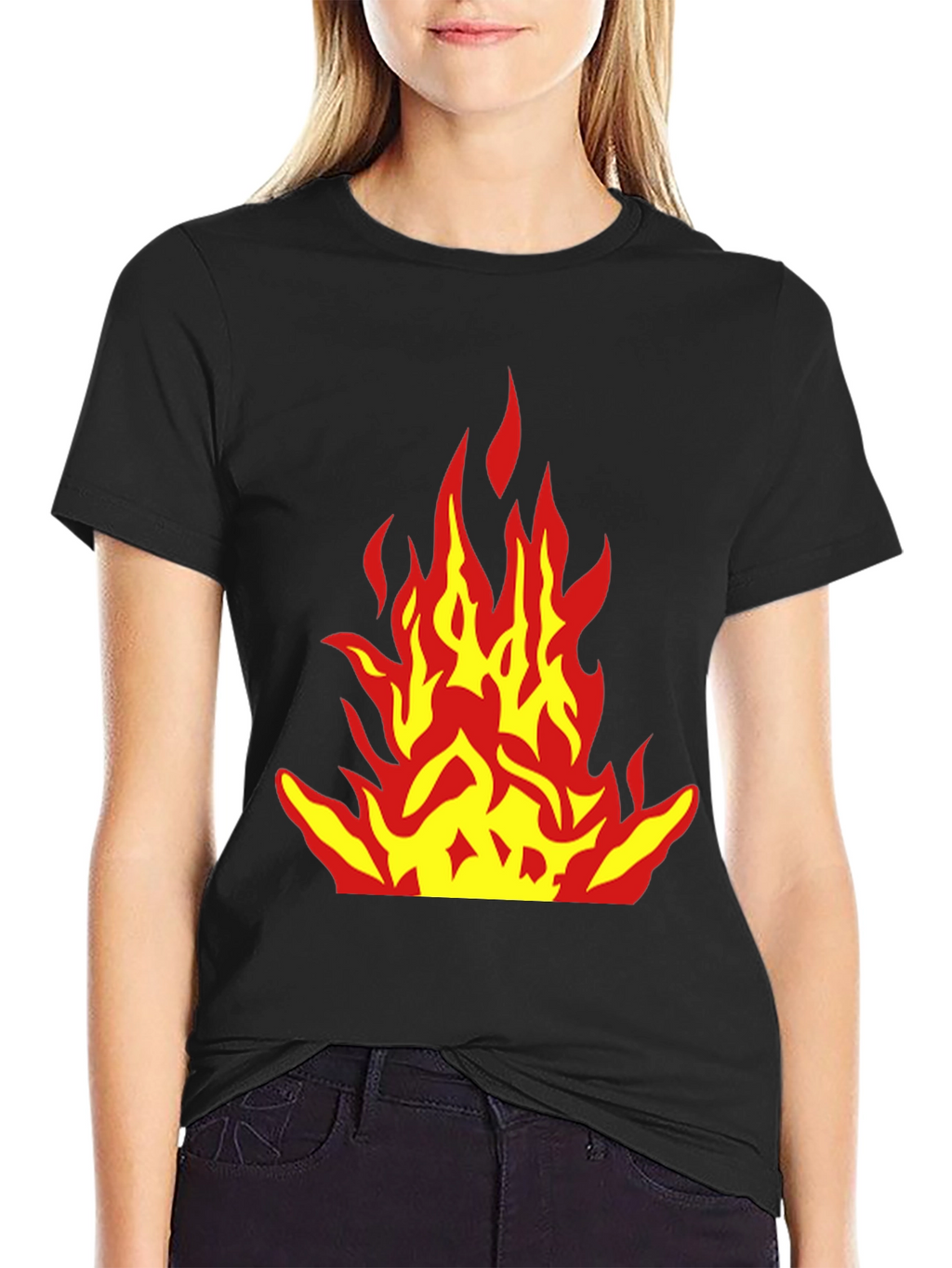 Flame Graphic Black T-Shirt - Bold Design