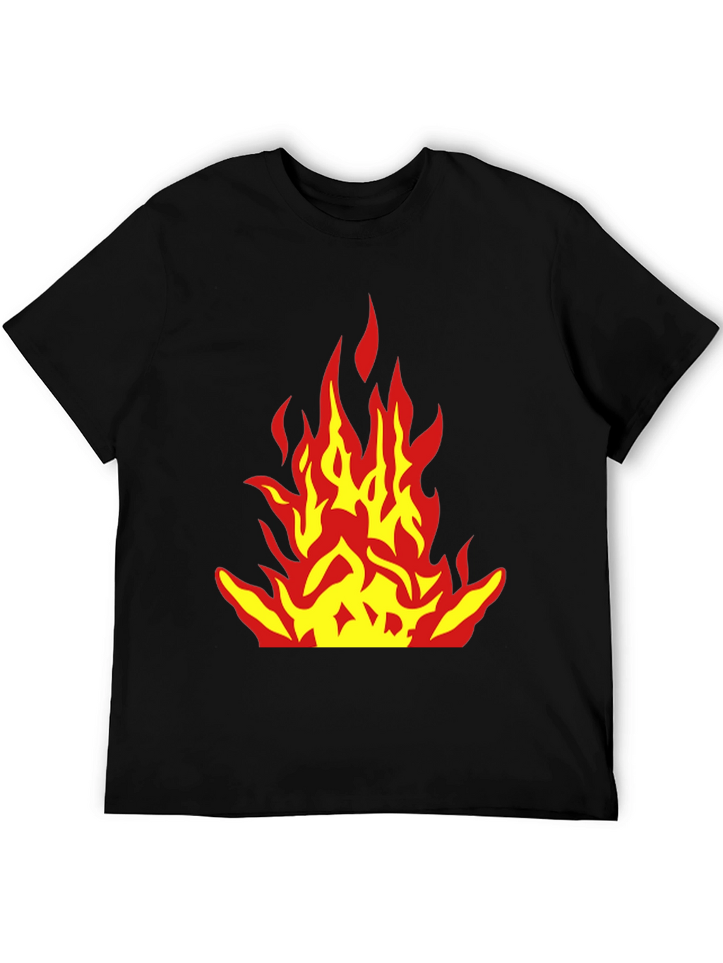 Flame Graphic Black T-Shirt - Bold Design