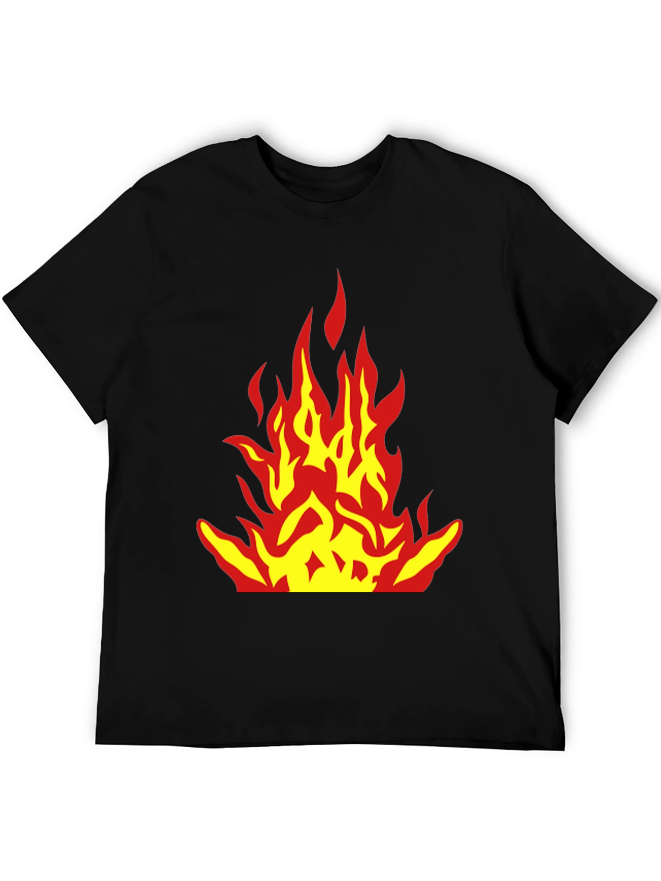 Flame Graphic Black T-Shirt - Bold Design