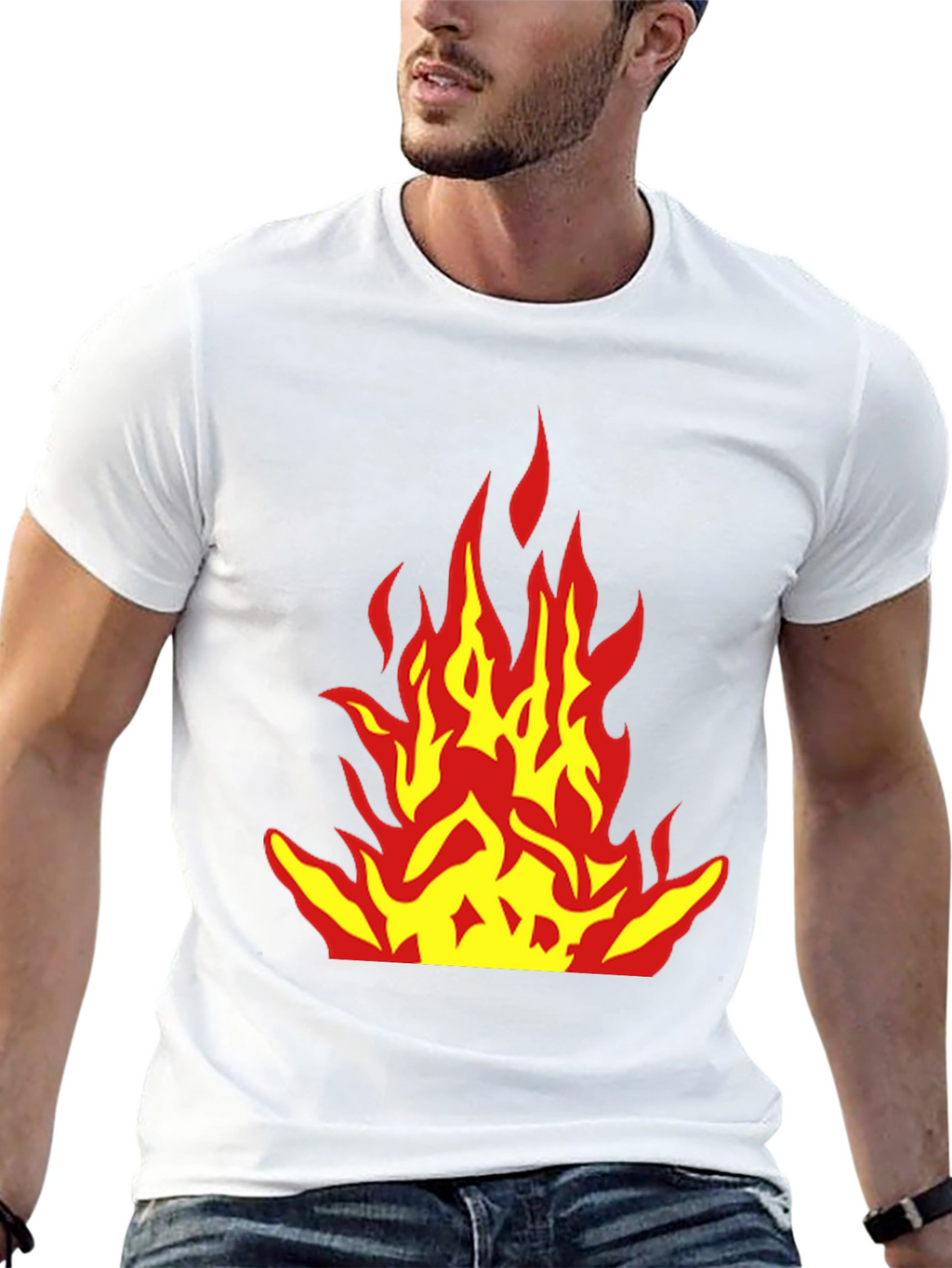 Flame Graphic Black T-Shirt - Bold Design