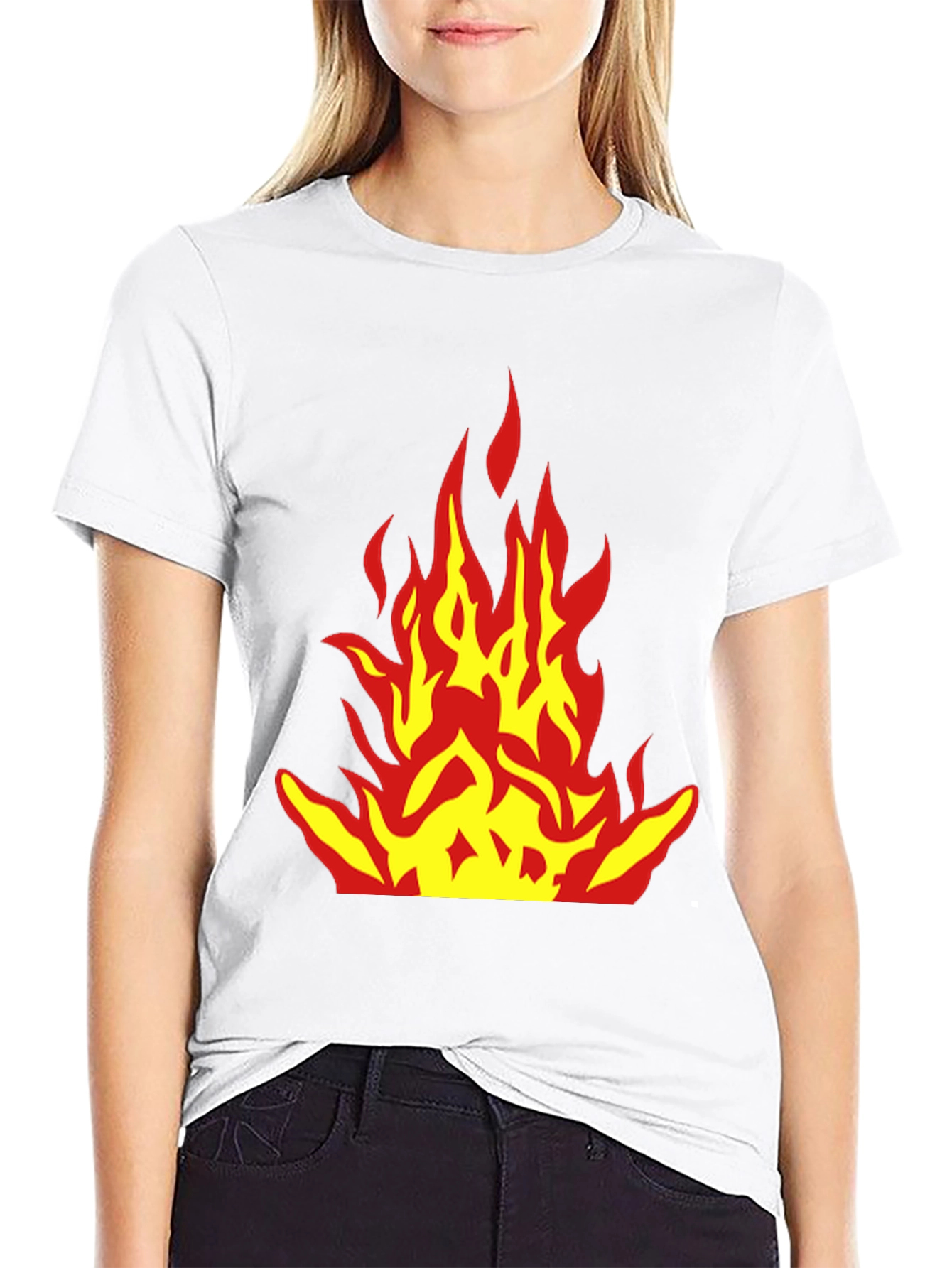 Flame Graphic Black T-Shirt - Bold Design