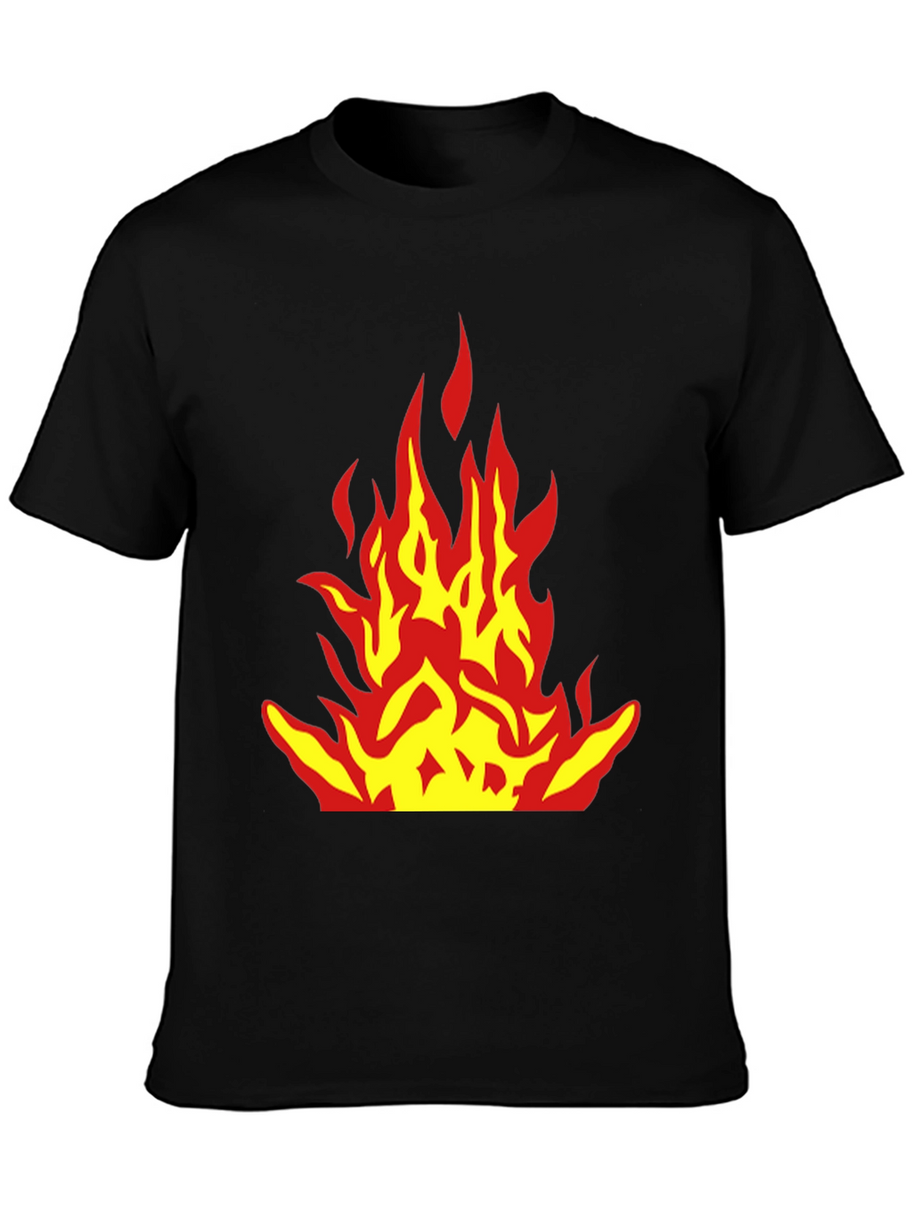 Flame Graphic Black T-Shirt - Bold Design