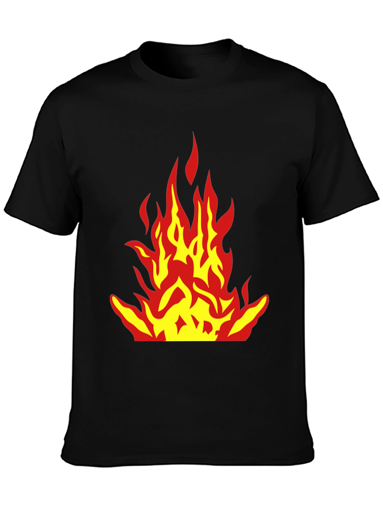 Flame Graphic Black T-Shirt - Bold Design