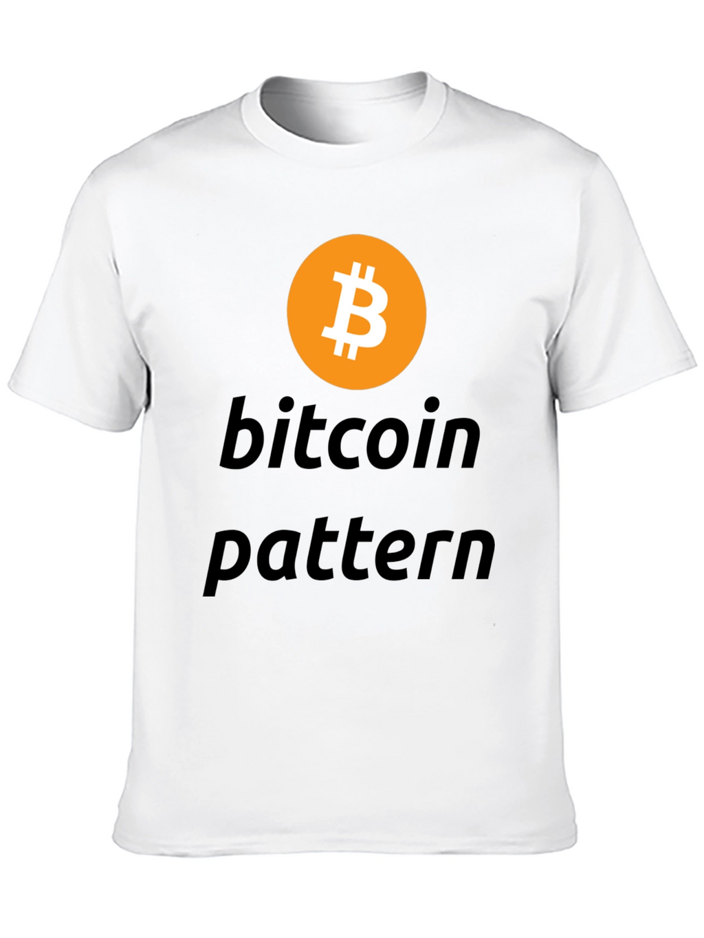 Bitcoin Pattern Black T-Shirt