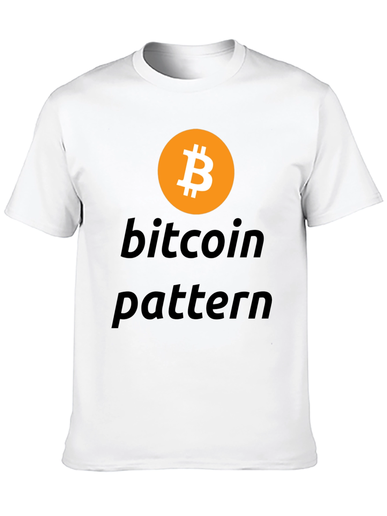 Bitcoin Pattern Black T-Shirt