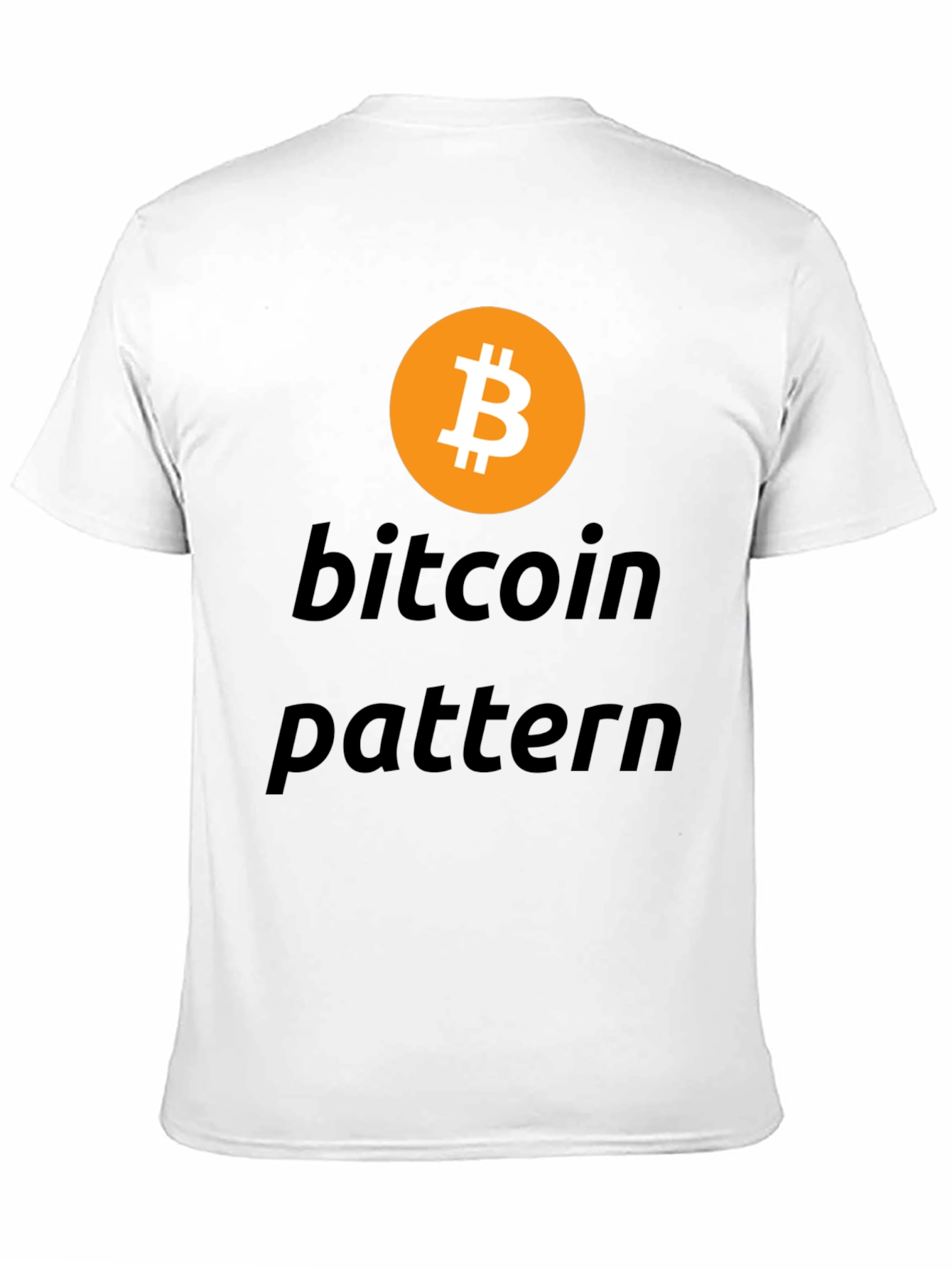 Bitcoin Pattern Black T-Shirt