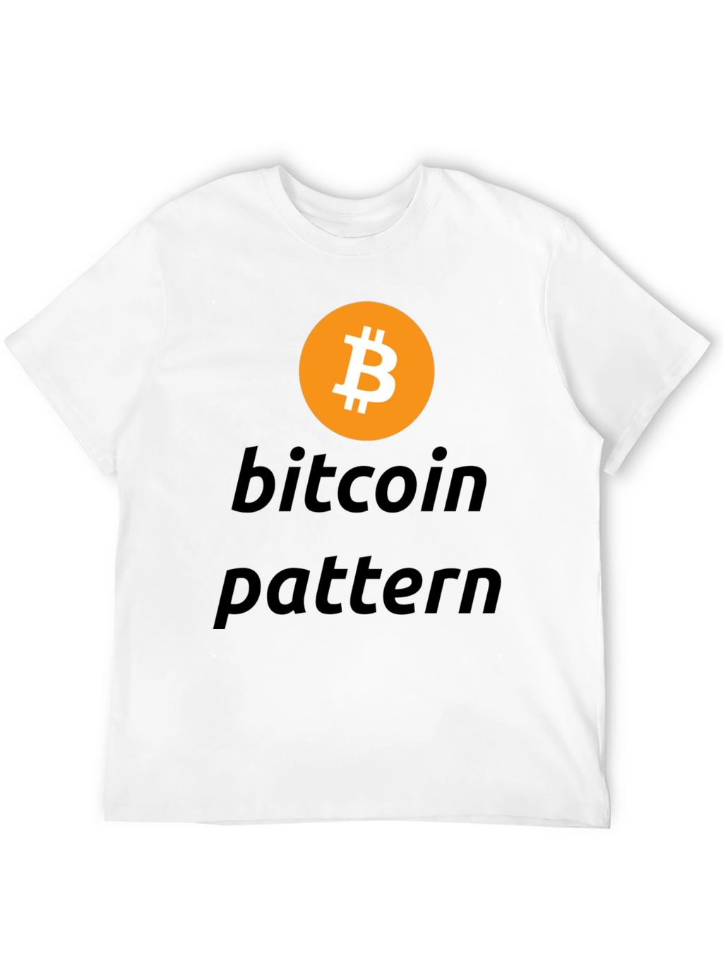 Bitcoin Pattern Black T-Shirt