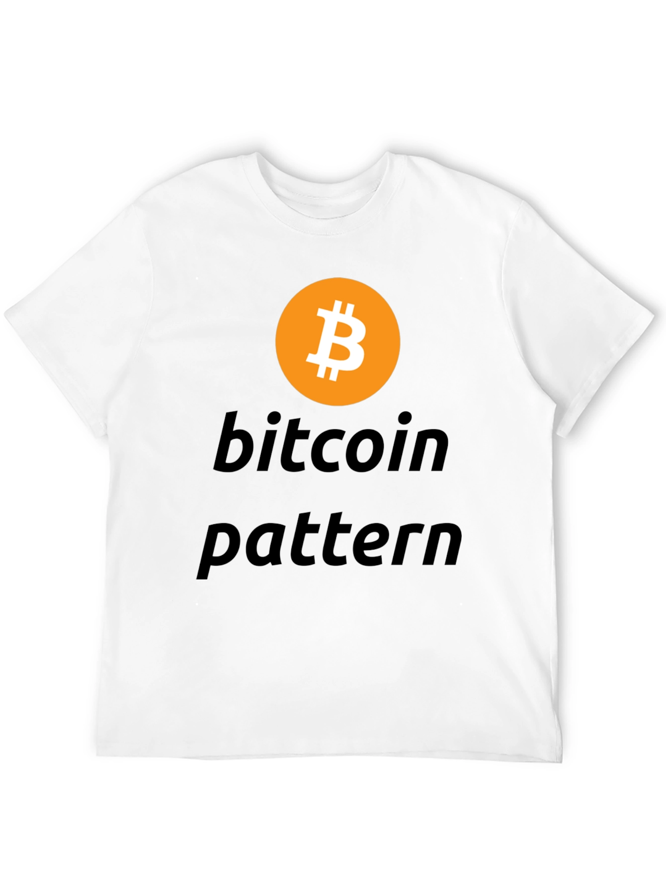 Bitcoin Pattern Black T-Shirt