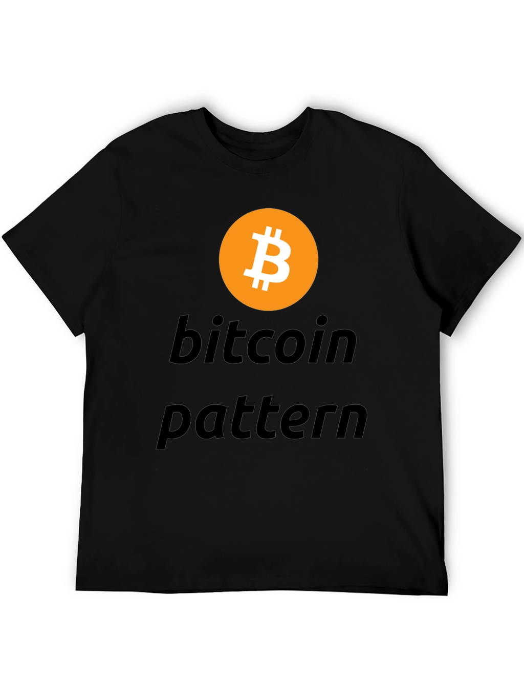 Bitcoin Pattern Black T-Shirt