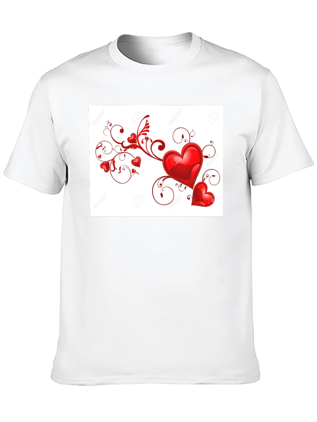 Heart Swirl Black T-Shirt
