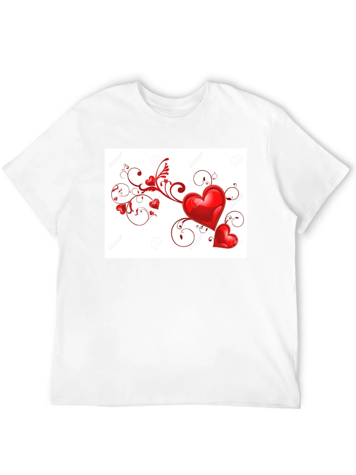 Heart Swirl Black T-Shirt