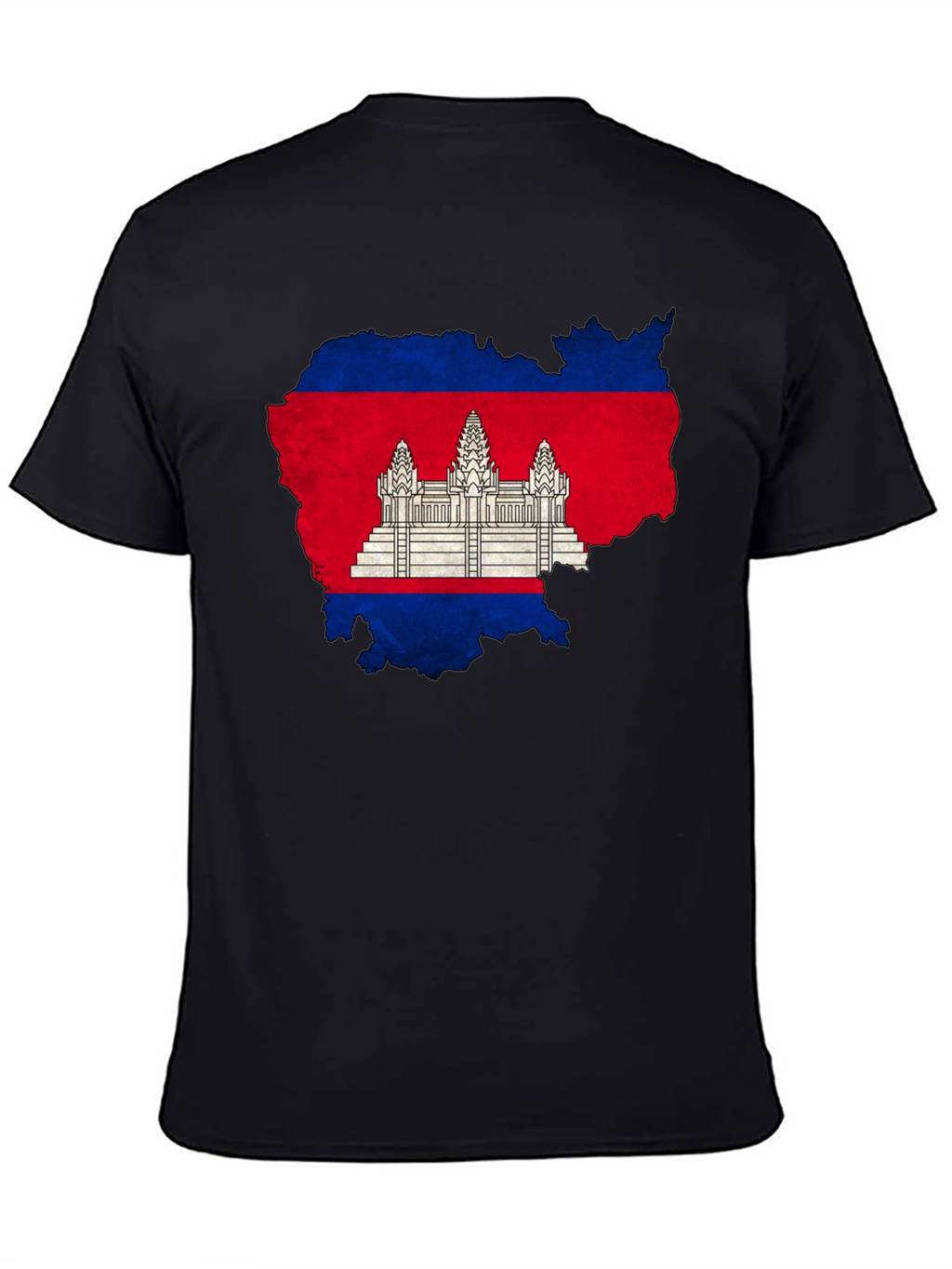 Cambodia Flag Map Graphic T-Shirt