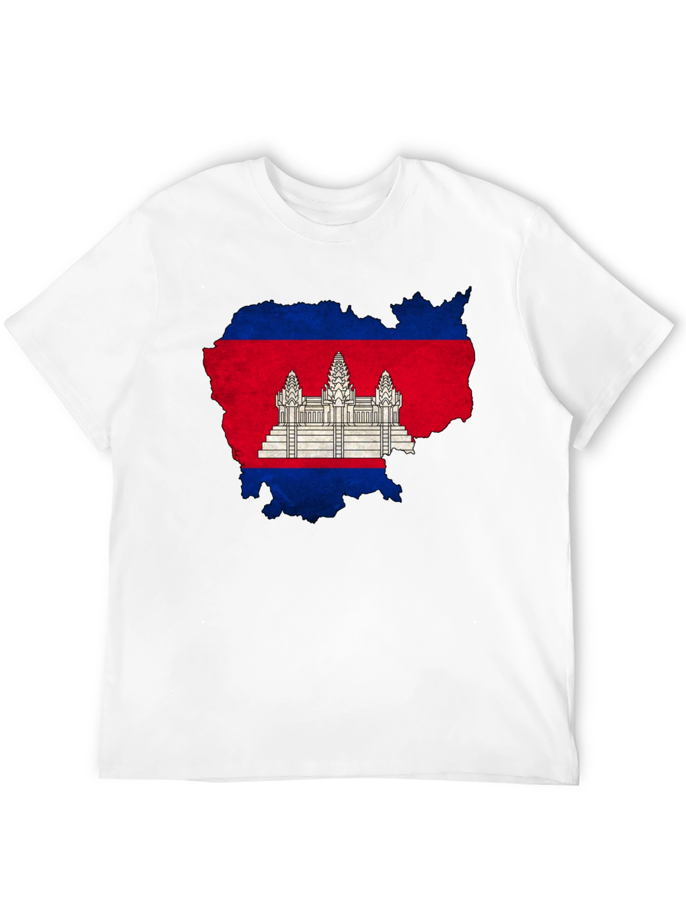 Cambodia Flag Map Graphic T-Shirt